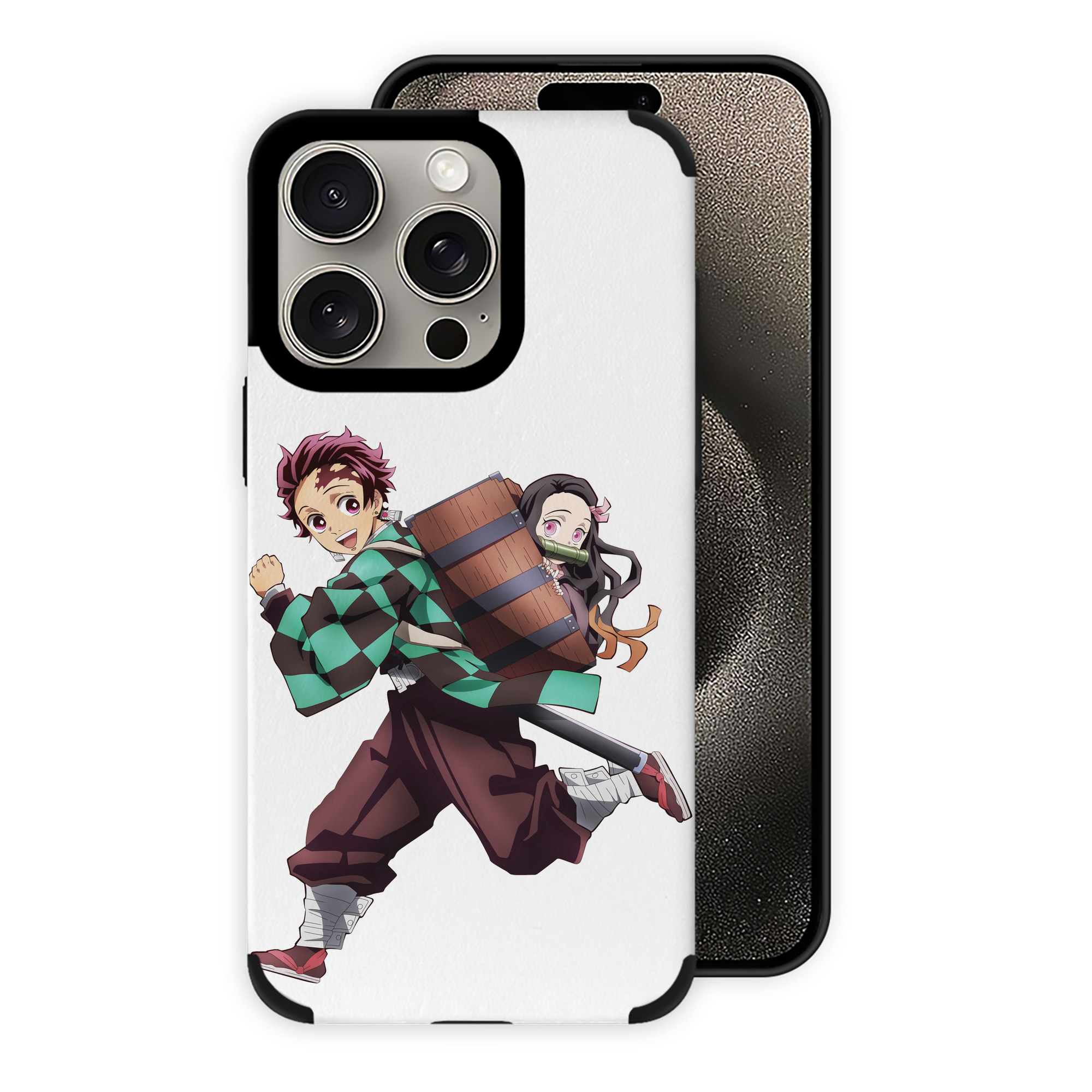 （画像用） 鬼滅の刃 竈門 炭治郎／かまど たんじろう Kamado Tanjirou 【iPhone15ProMax対応】 PUレザー スマホケース 耐衝撃＆黄変防止