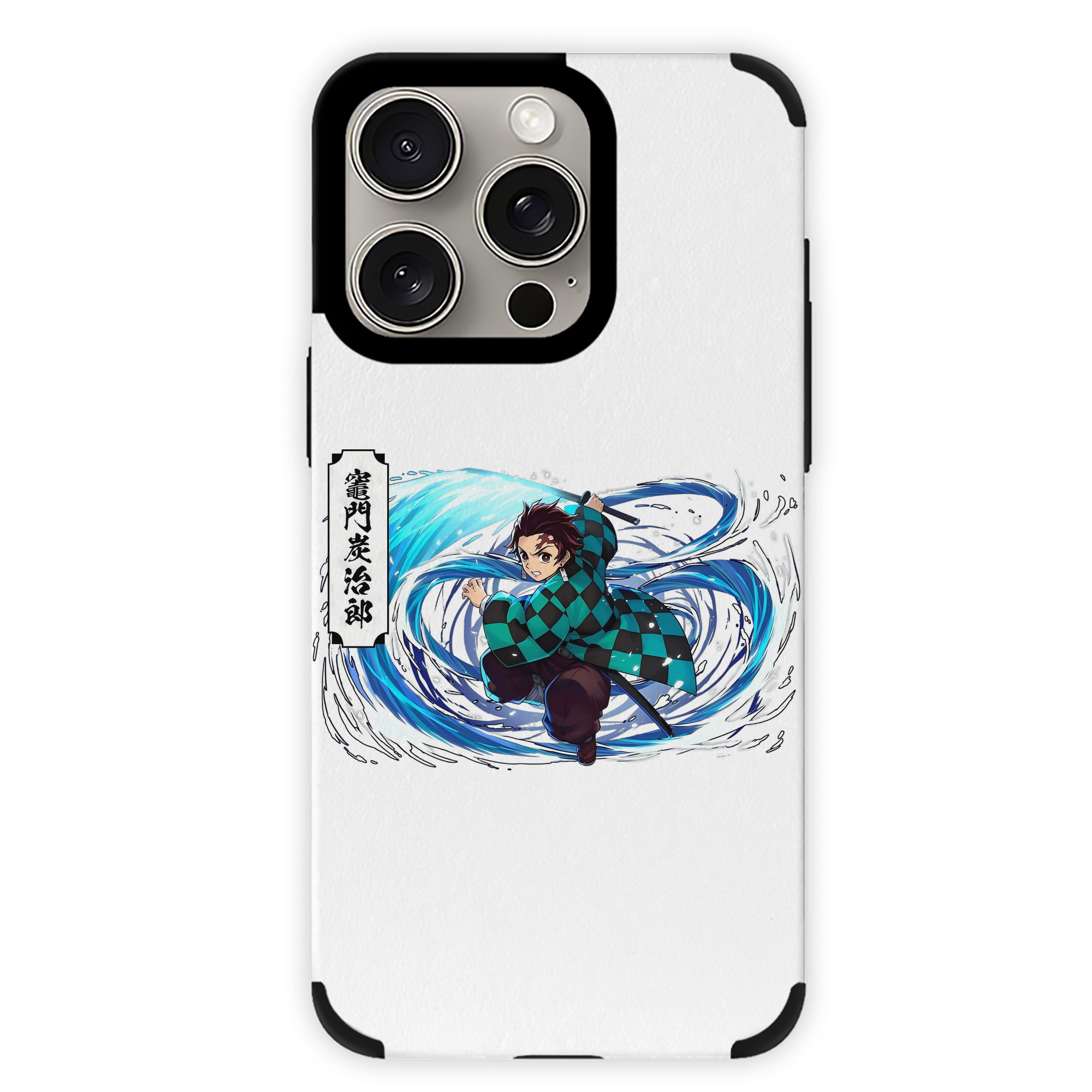 （画像用） 鬼滅の刃 竈門 炭治郎／かまど たんじろう Kamado Tanjirou 【iPhone15ProMax対応】 PUレザー スマホケース 耐衝撃＆黄変防止