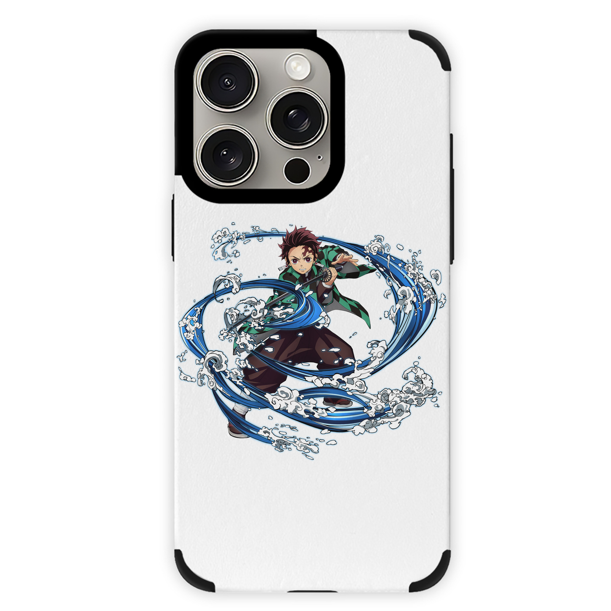 （画像用） 鬼滅の刃 竈門 炭治郎／かまど たんじろう Kamado Tanjirou 【iPhone15ProMax対応】 PUレザー スマホケース 耐衝撃＆黄変防止