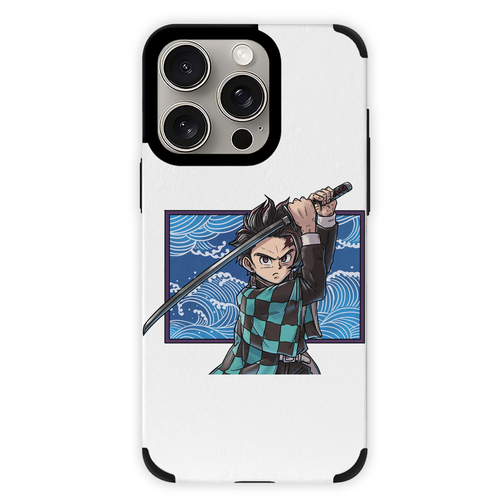 （画像用） 鬼滅の刃 竈門 炭治郎／かまど たんじろう Kamado Tanjirou 【iPhone15ProMax対応】 PUレザー スマホケース 耐衝撃＆黄変防止