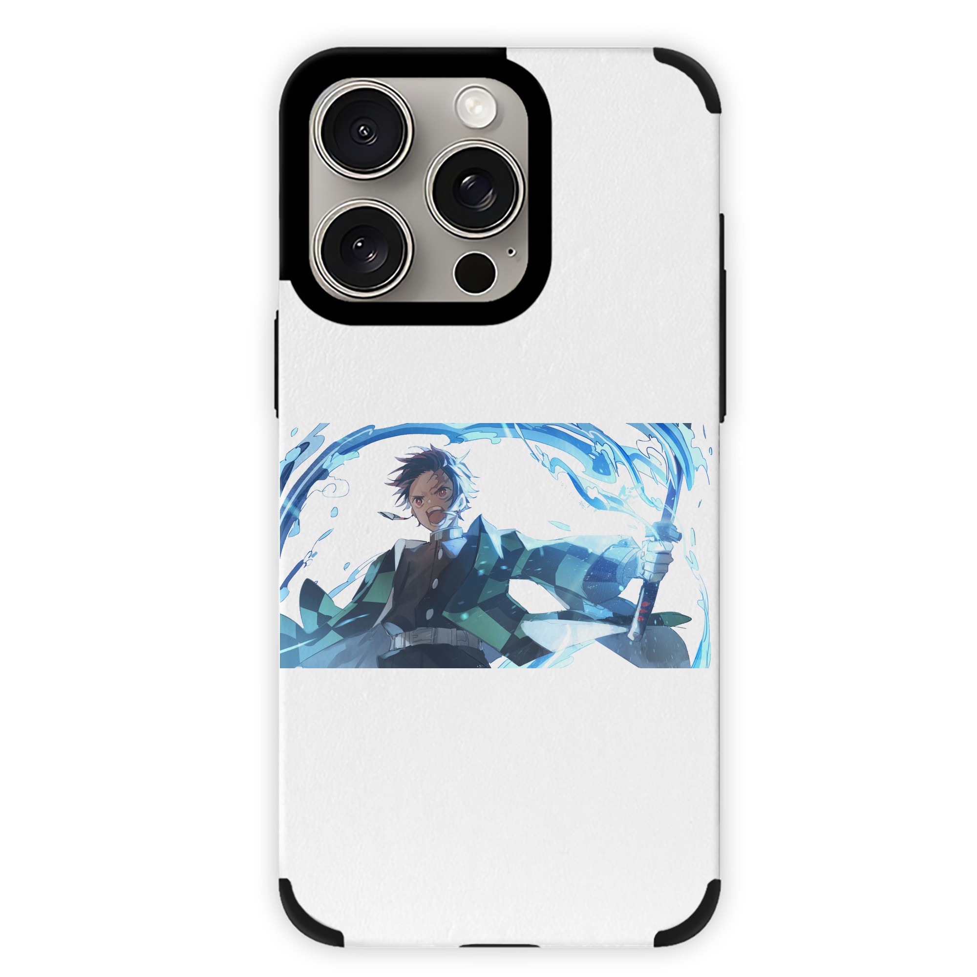 （画像用） 鬼滅の刃 竈門 炭治郎／かまど たんじろう Kamado Tanjirou 【iPhone15ProMax対応】 PUレザー スマホケース 耐衝撃＆黄変防止