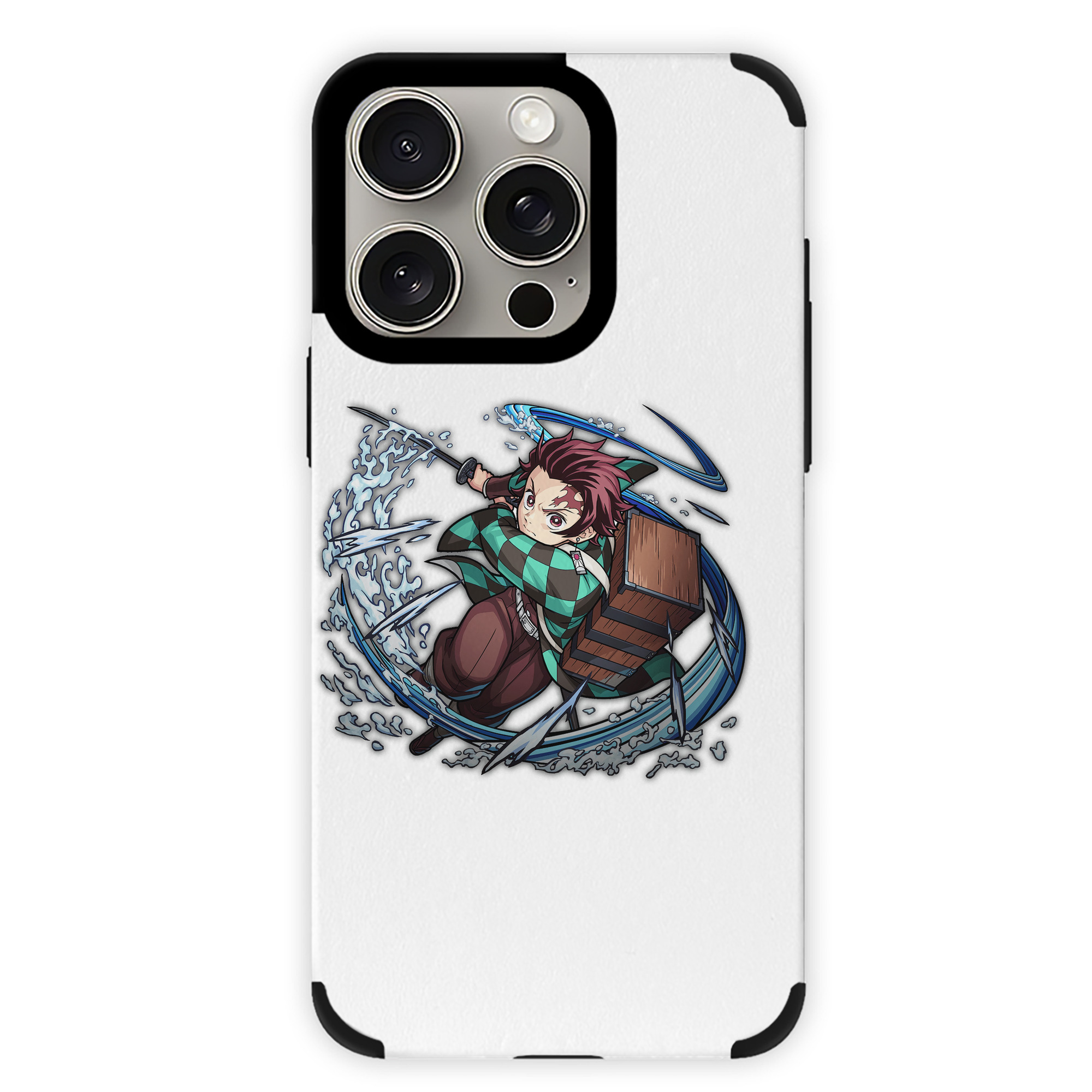 （画像用） 鬼滅の刃 竈門 炭治郎／かまど たんじろう Kamado Tanjirou 【iPhone15ProMax対応】 PUレザー スマホケース 耐衝撃＆黄変防止