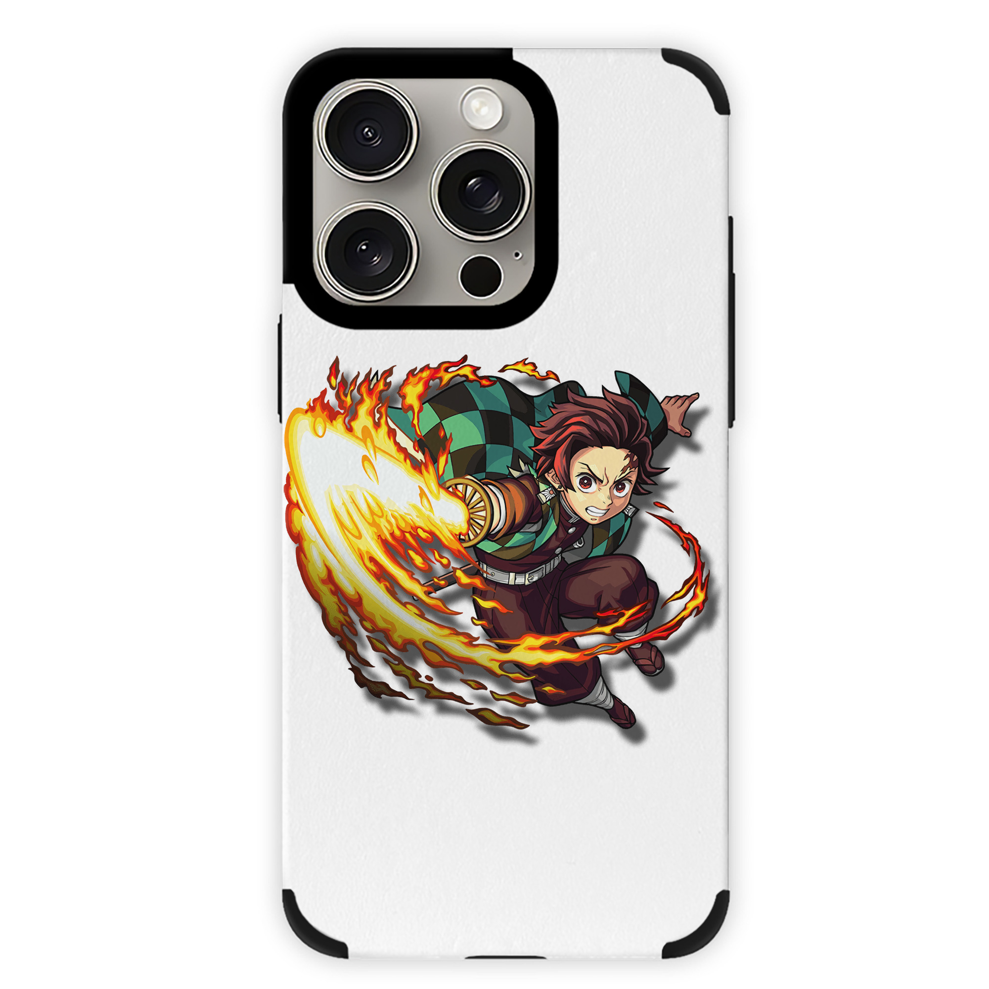 （画像用） 鬼滅の刃 竈門 炭治郎／かまど たんじろう Kamado Tanjirou 【iPhone15ProMax対応】 PUレザー スマホケース 耐衝撃＆黄変防止