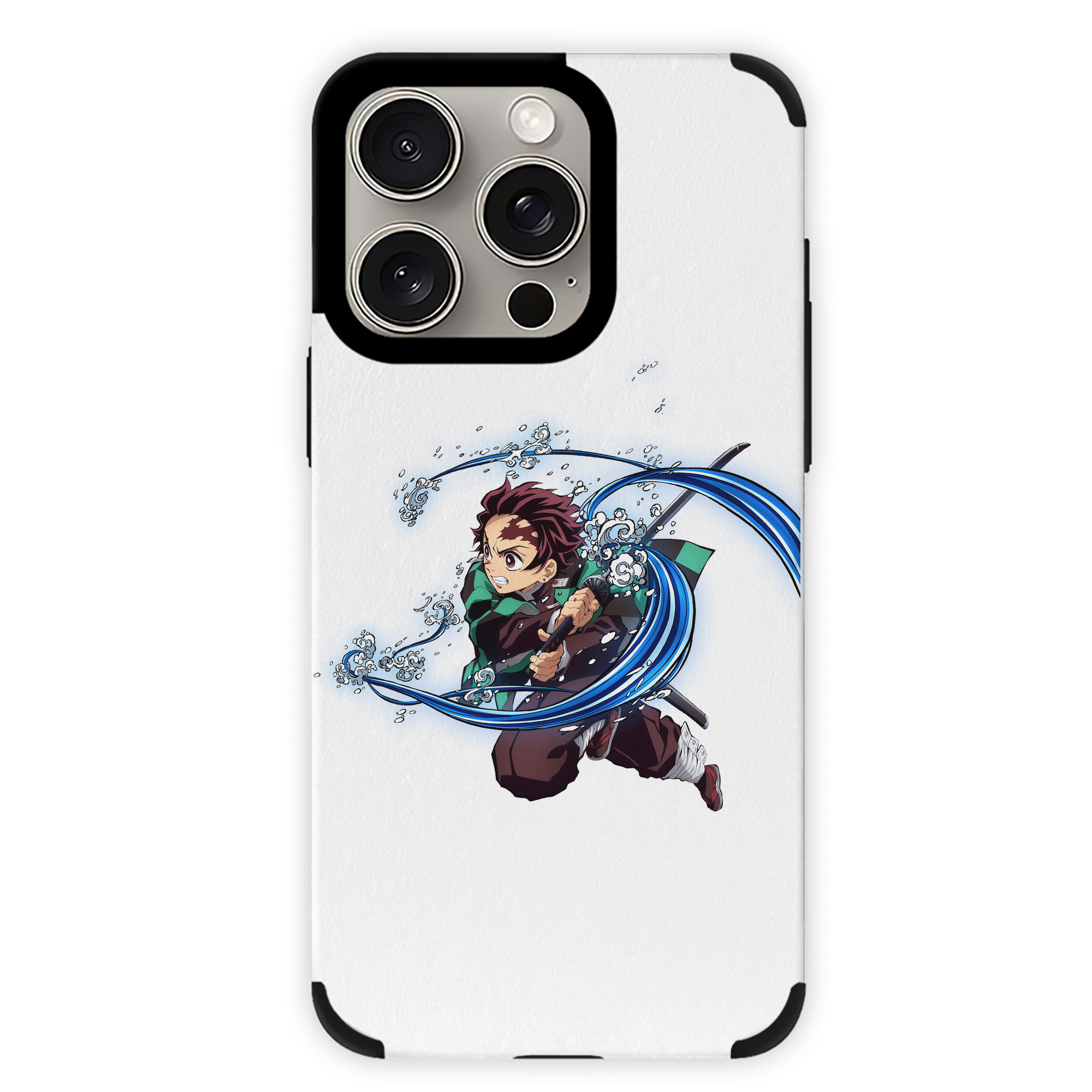 （画像用） 鬼滅の刃 竈門 炭治郎／かまど たんじろう Kamado Tanjirou 【iPhone15ProMax対応】 PUレザー スマホケース 耐衝撃＆黄変防止