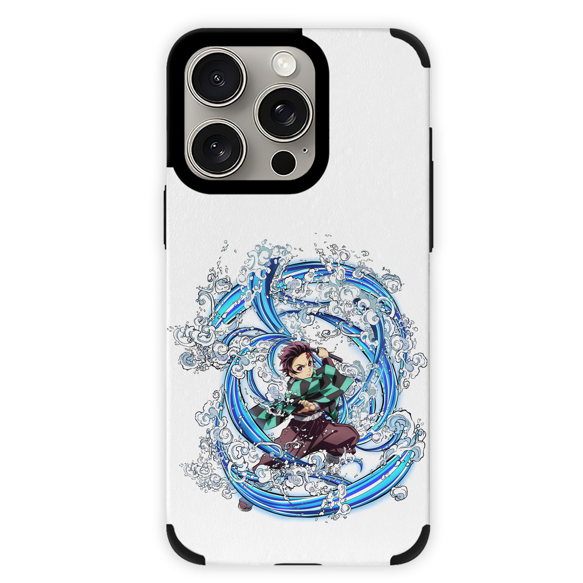 （画像用） 鬼滅の刃 竈門 炭治郎／かまど たんじろう Kamado Tanjirou 【iPhone15ProMax対応】 PUレザー スマホケース 耐衝撃＆黄変防止