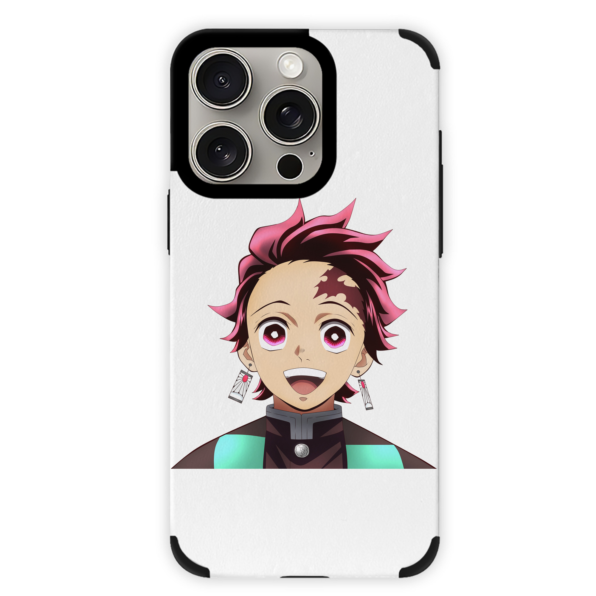 （画像用） 鬼滅の刃 竈門 炭治郎／かまど たんじろう Kamado Tanjirou 【iPhone15ProMax対応】 PUレザー スマホケース 耐衝撃＆黄変防止