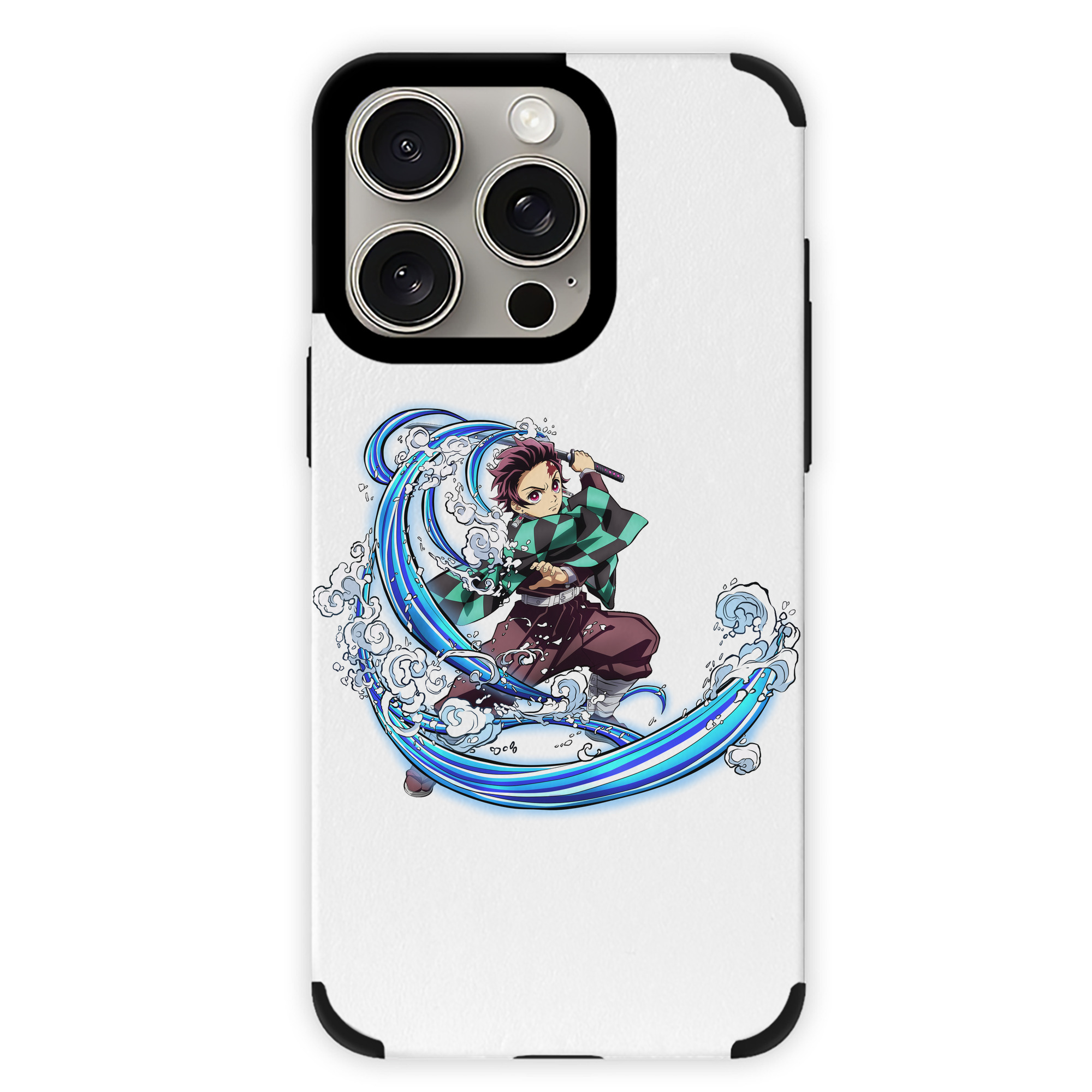 （画像用） 鬼滅の刃 竈門 炭治郎／かまど たんじろう Kamado Tanjirou 【iPhone15ProMax対応】 PUレザー スマホケース 耐衝撃＆黄変防止