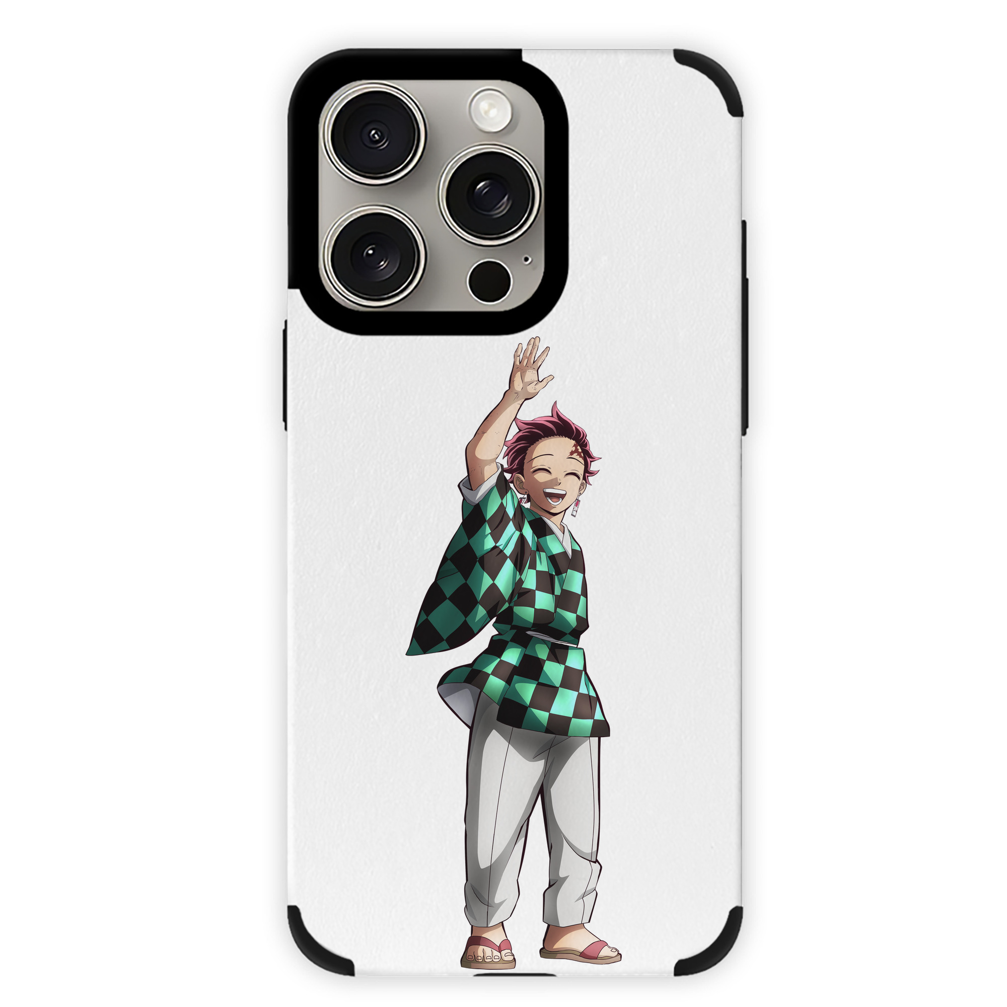 （画像用） 鬼滅の刃 竈門 炭治郎／かまど たんじろう Kamado Tanjirou 【iPhone15ProMax対応】 PUレザー スマホケース 耐衝撃＆黄変防止
