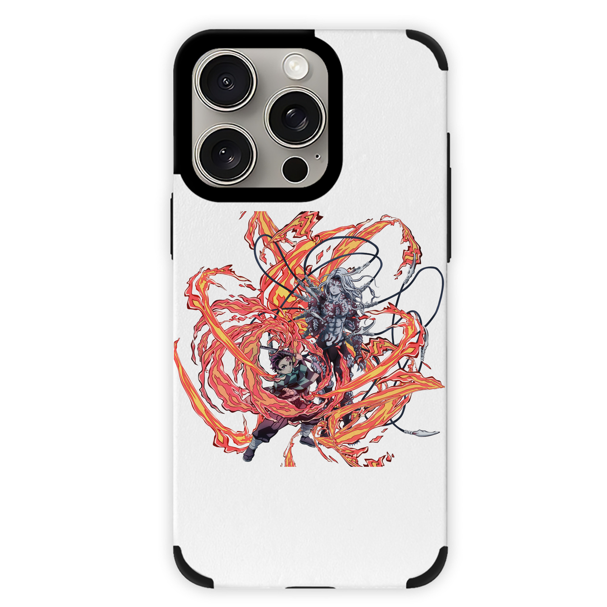 （画像用） 鬼滅の刃 竈門 炭治郎／かまど たんじろう Kamado Tanjirou 【iPhone15ProMax対応】 PUレザー スマホケース 耐衝撃＆黄変防止