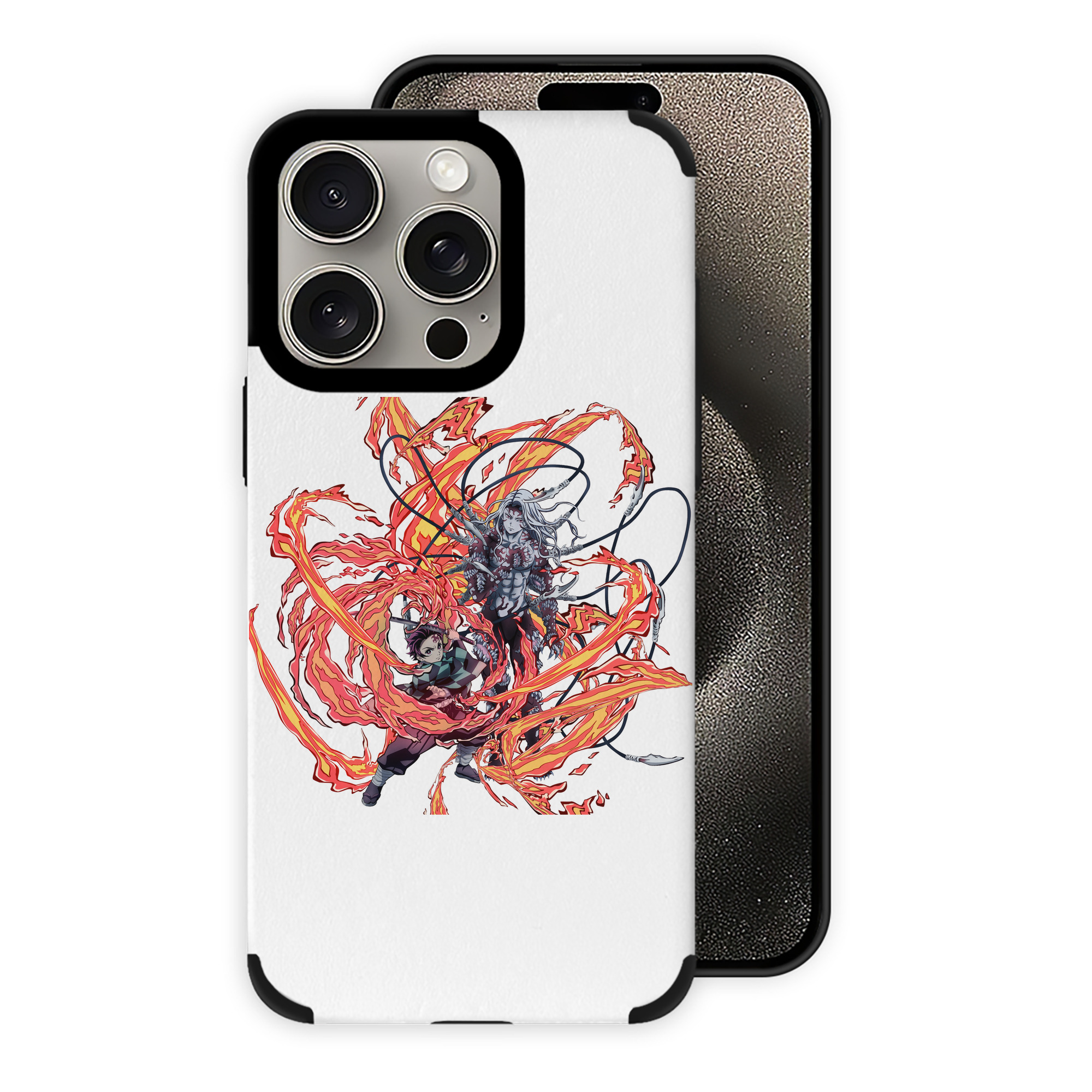 （画像用） 鬼滅の刃 竈門 炭治郎／かまど たんじろう Kamado Tanjirou 【iPhone15ProMax対応】 PUレザー スマホケース 耐衝撃＆黄変防止
