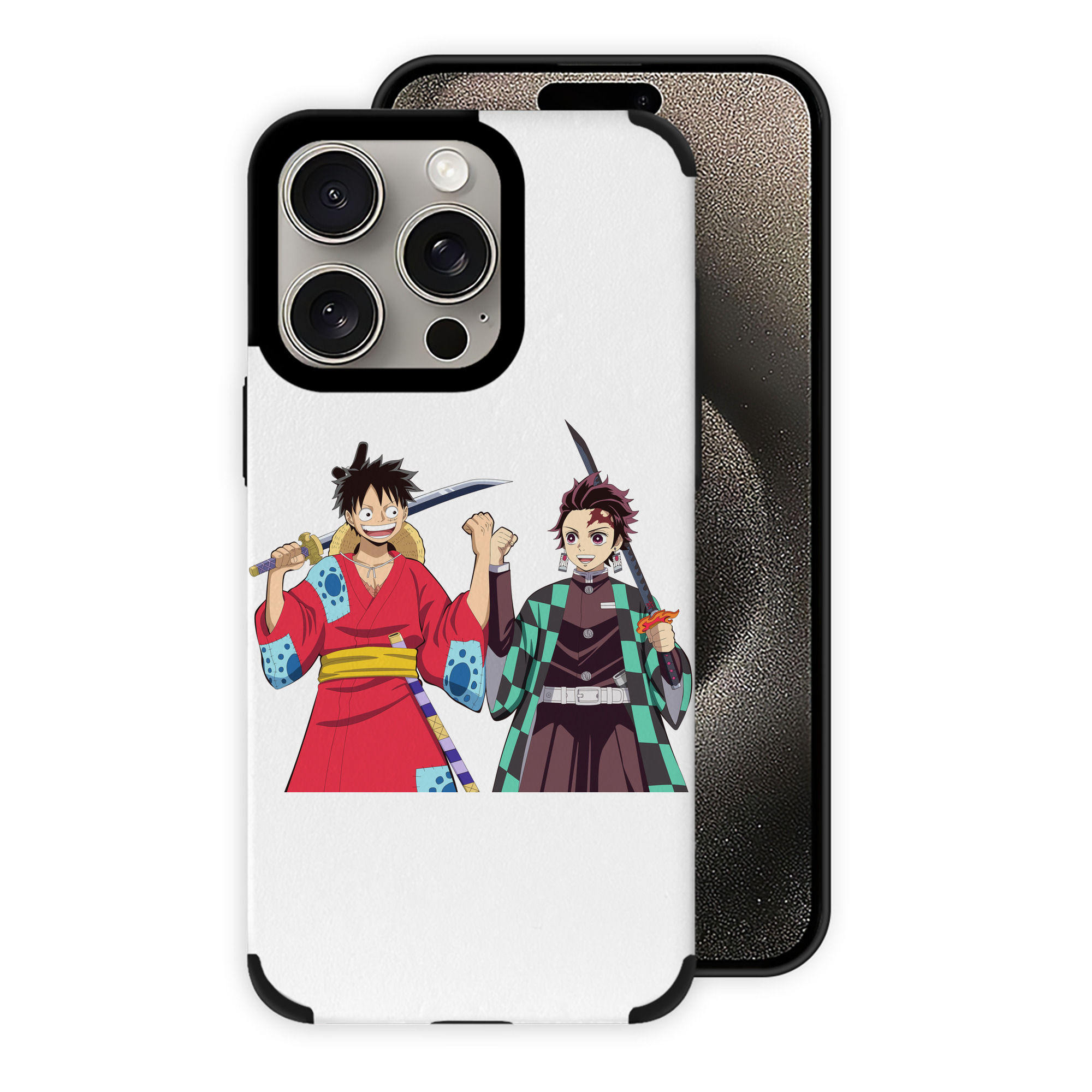 （画像用） 鬼滅の刃 竈門 炭治郎／かまど たんじろう Kamado Tanjirou 【iPhone15ProMax対応】 PUレザー スマホケース 耐衝撃＆黄変防止
