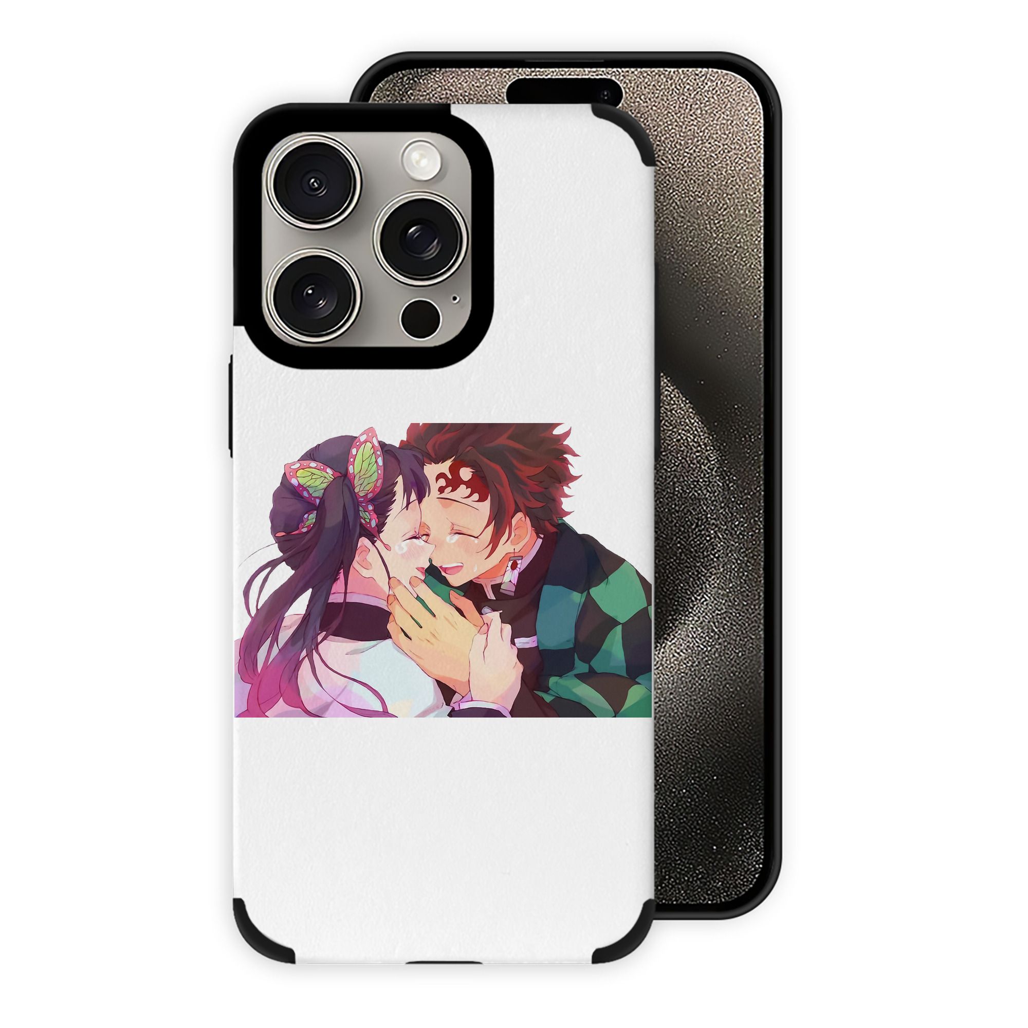 （画像用） 鬼滅の刃 竈門 炭治郎／かまど たんじろう Kamado Tanjirou 【iPhone15ProMax対応】 PUレザー スマホケース 耐衝撃＆黄変防止