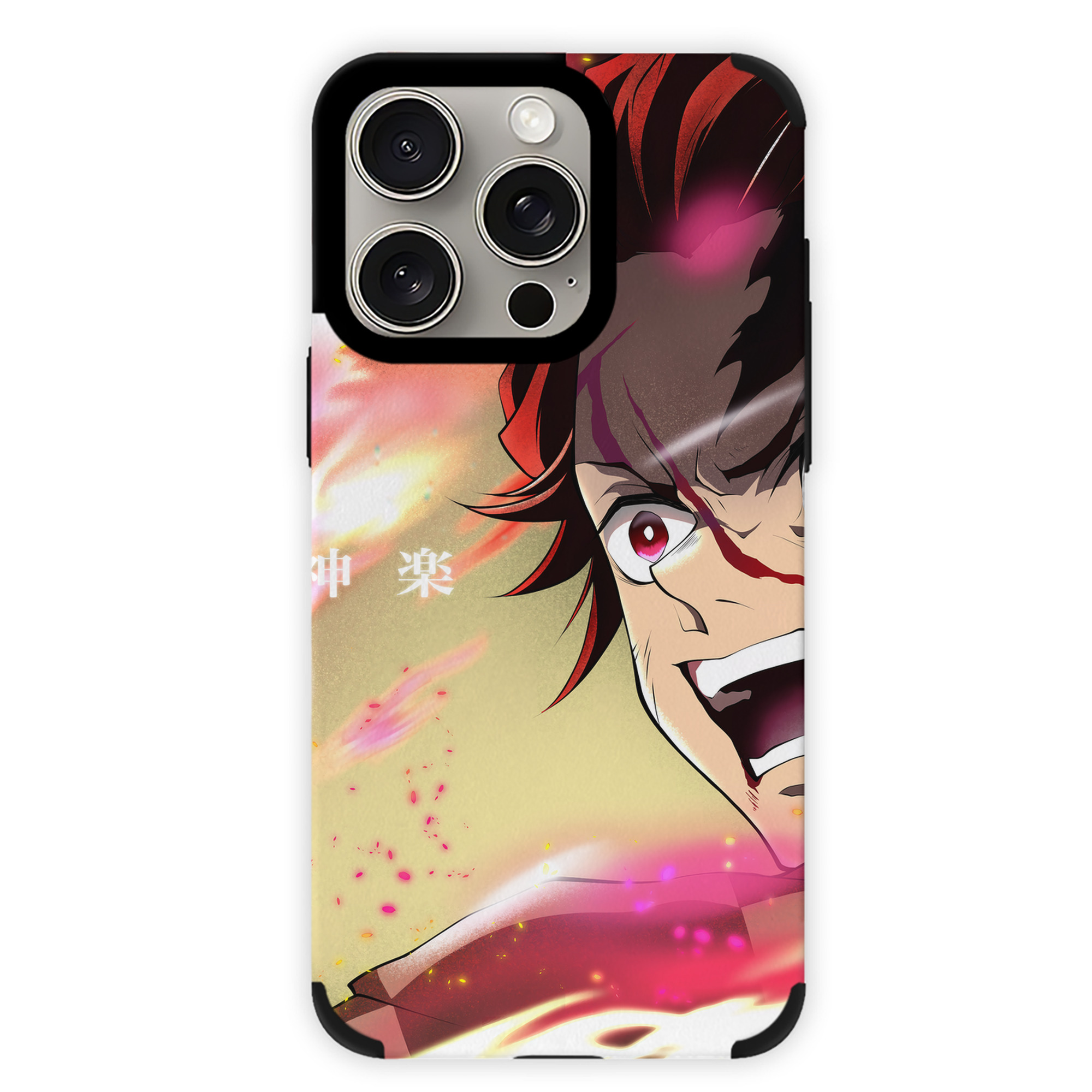 （画像用） 鬼滅の刃（きめつのやいば）竈門 炭治郎／かまど たんじろう Kamado Tanjirou 【iPhone15ProMax対応】 PUレザー スマホケース 耐衝撃＆黄変防止