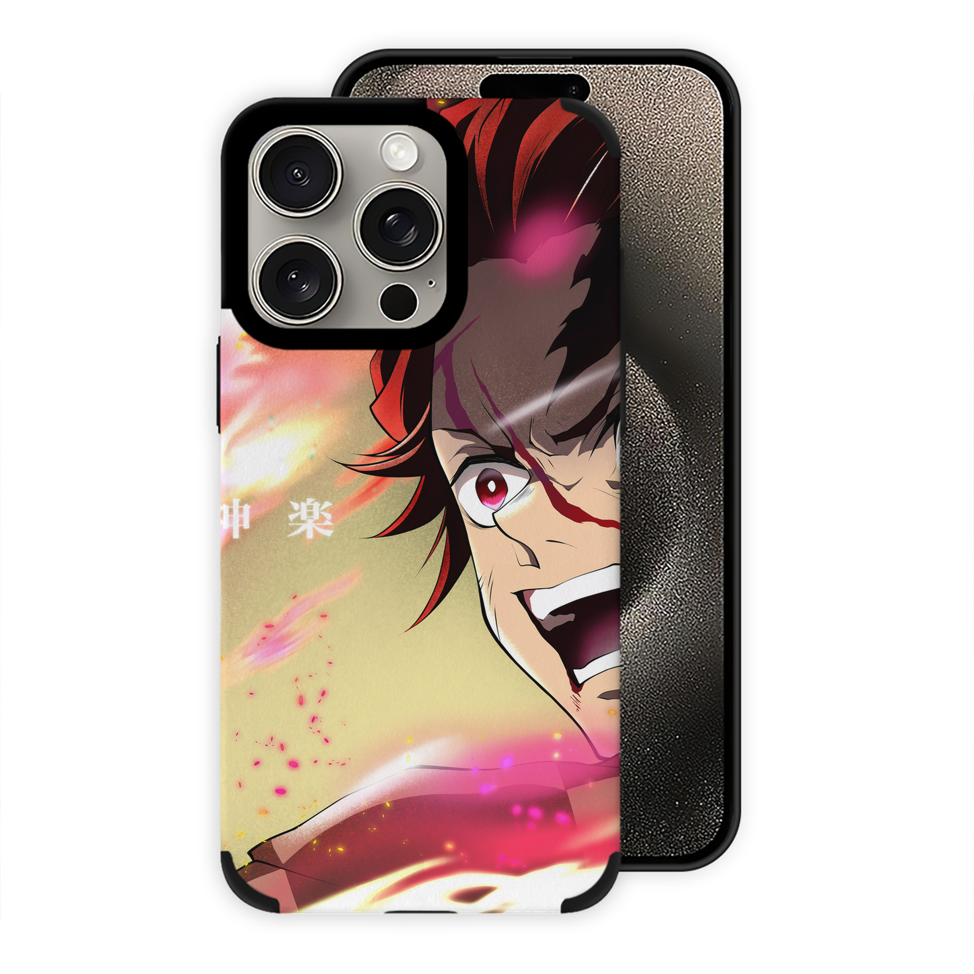 （画像用） 鬼滅の刃（きめつのやいば）竈門 炭治郎／かまど たんじろう Kamado Tanjirou 【iPhone15ProMax対応】 PUレザー スマホケース 耐衝撃＆黄変防止