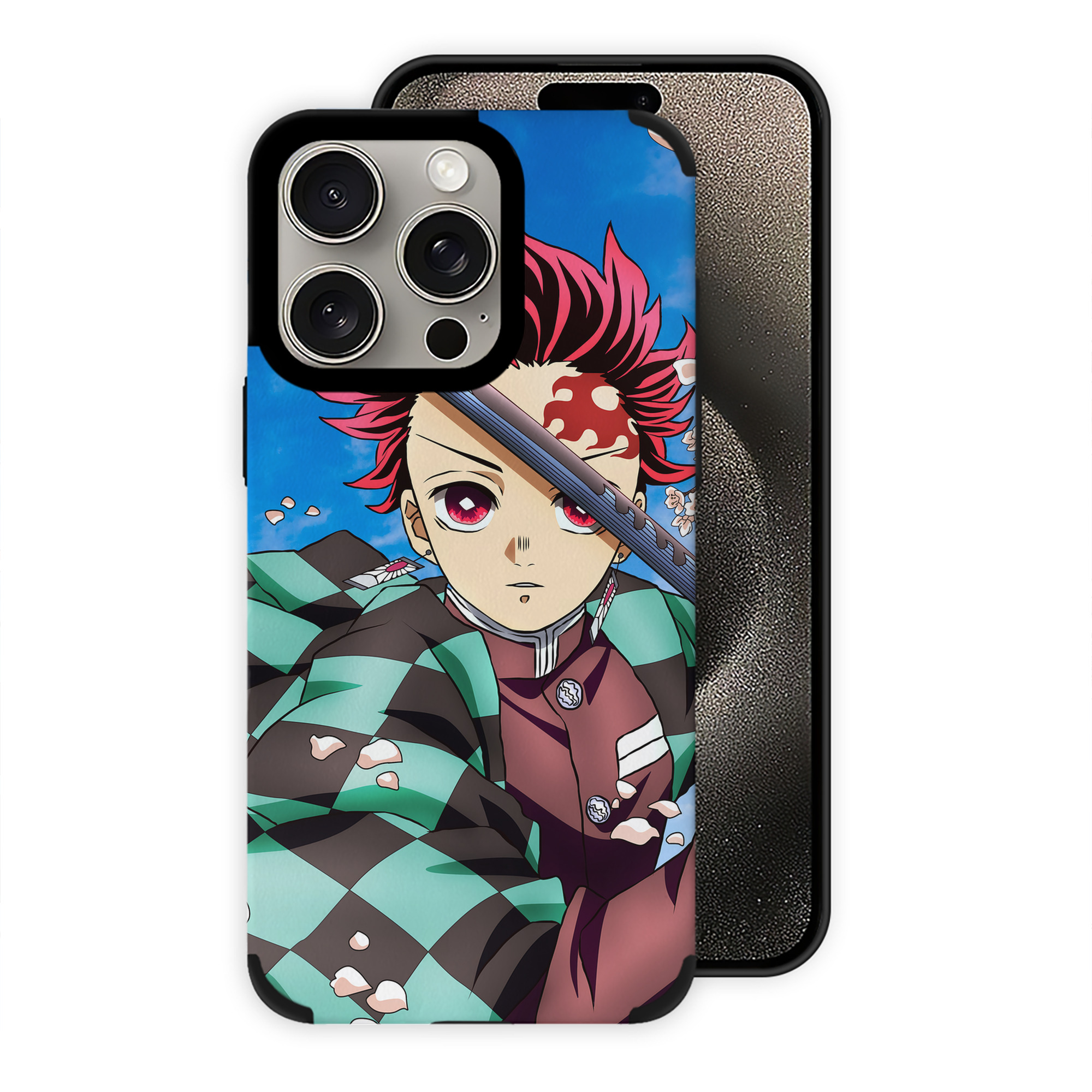 （画像用） 鬼滅の刃（きめつのやいば）竈門 炭治郎／かまど たんじろう Kamado Tanjirou 【iPhone15ProMax対応】 PUレザー スマホケース 耐衝撃＆黄変防止