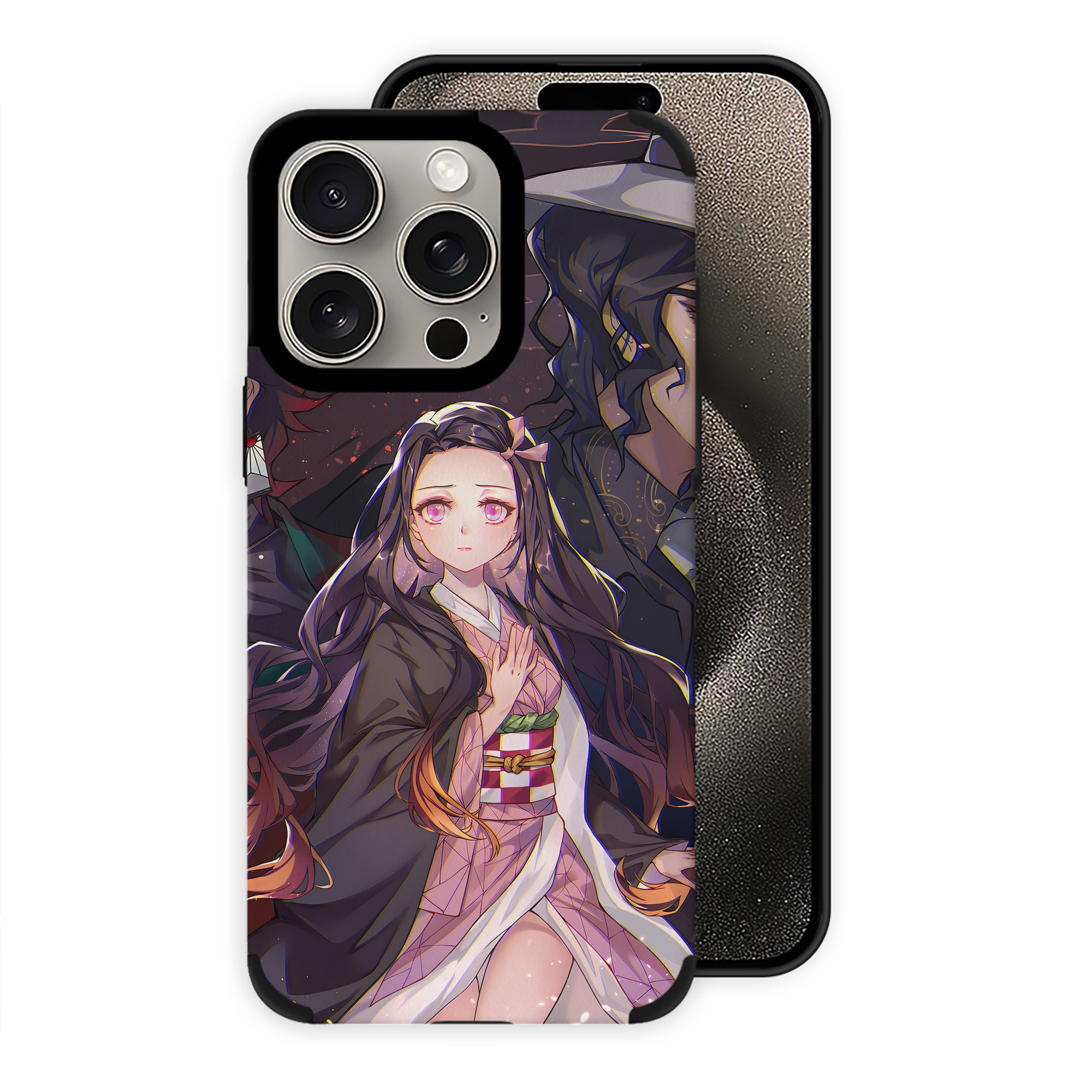 （画像用） 鬼滅の刃（きめつのやいば）竈門 炭治郎／かまど たんじろう Kamado Tanjirou 【iPhone15ProMax対応】 PUレザー スマホケース 耐衝撃＆黄変防止