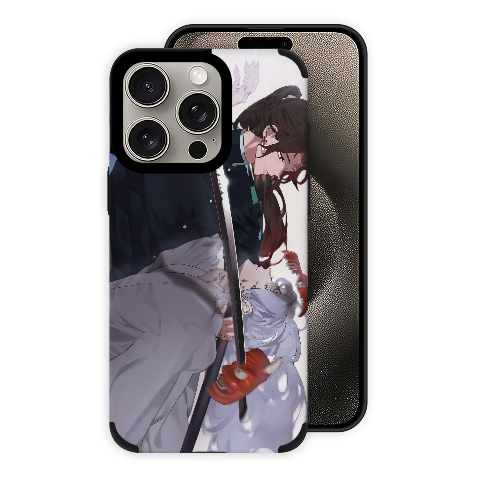 （画像用） 鬼滅の刃（きめつのやいば）竈門 炭治郎／かまど たんじろう Kamado Tanjirou 【iPhone15ProMax対応】 PUレザー スマホケース 耐衝撃＆黄変防止