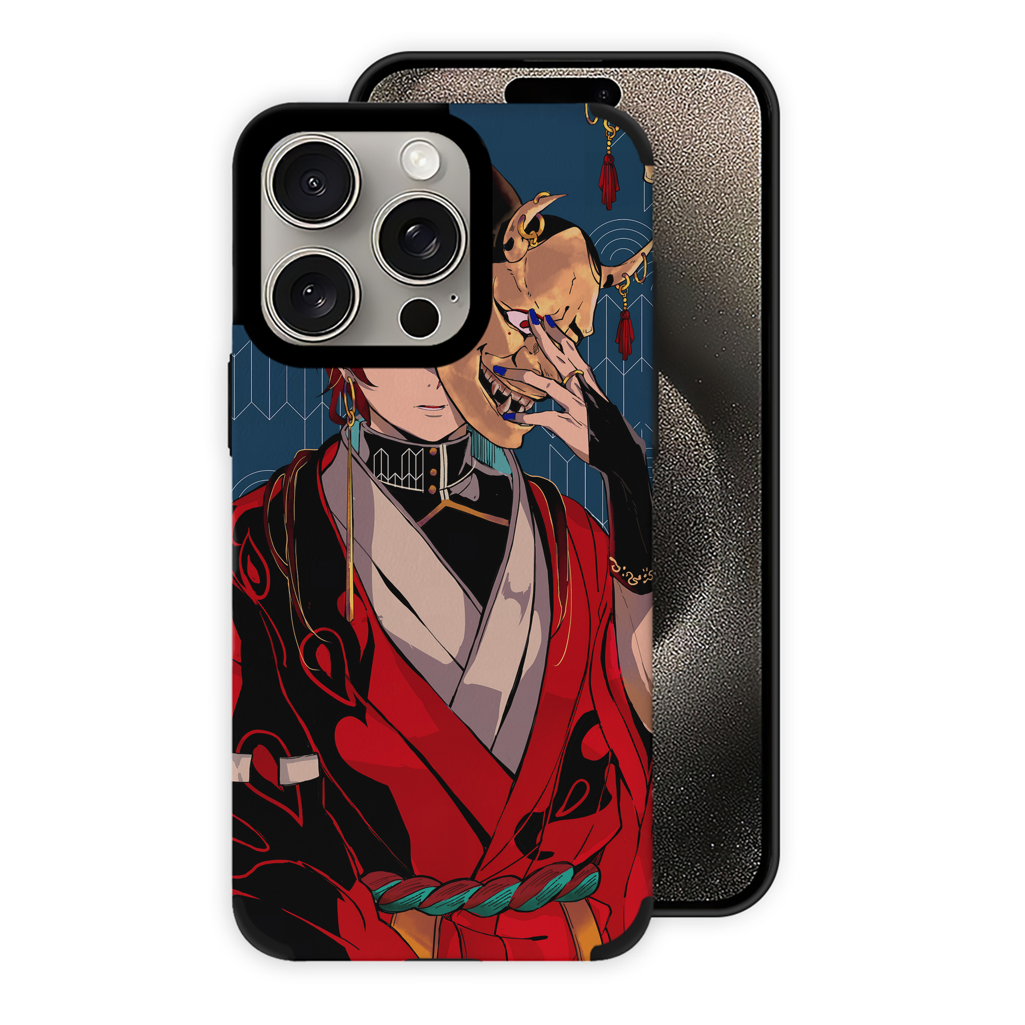 （画像用） 鬼滅の刃（きめつのやいば）竈門 炭治郎／かまど たんじろう Kamado Tanjirou 【iPhone15ProMax対応】 PUレザー スマホケース 耐衝撃＆黄変防止