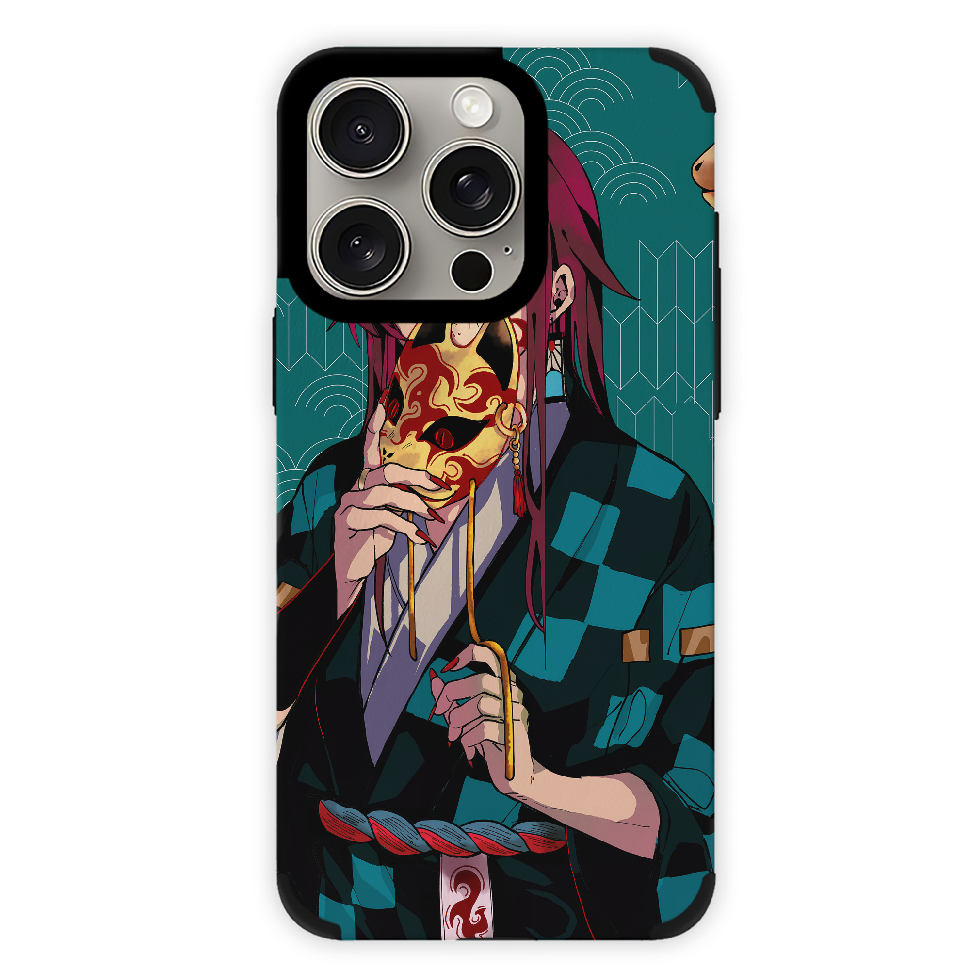 （画像用） 鬼滅の刃（きめつのやいば）竈門 炭治郎／かまど たんじろう Kamado Tanjirou 【iPhone15ProMax対応】 PUレザー スマホケース 耐衝撃＆黄変防止