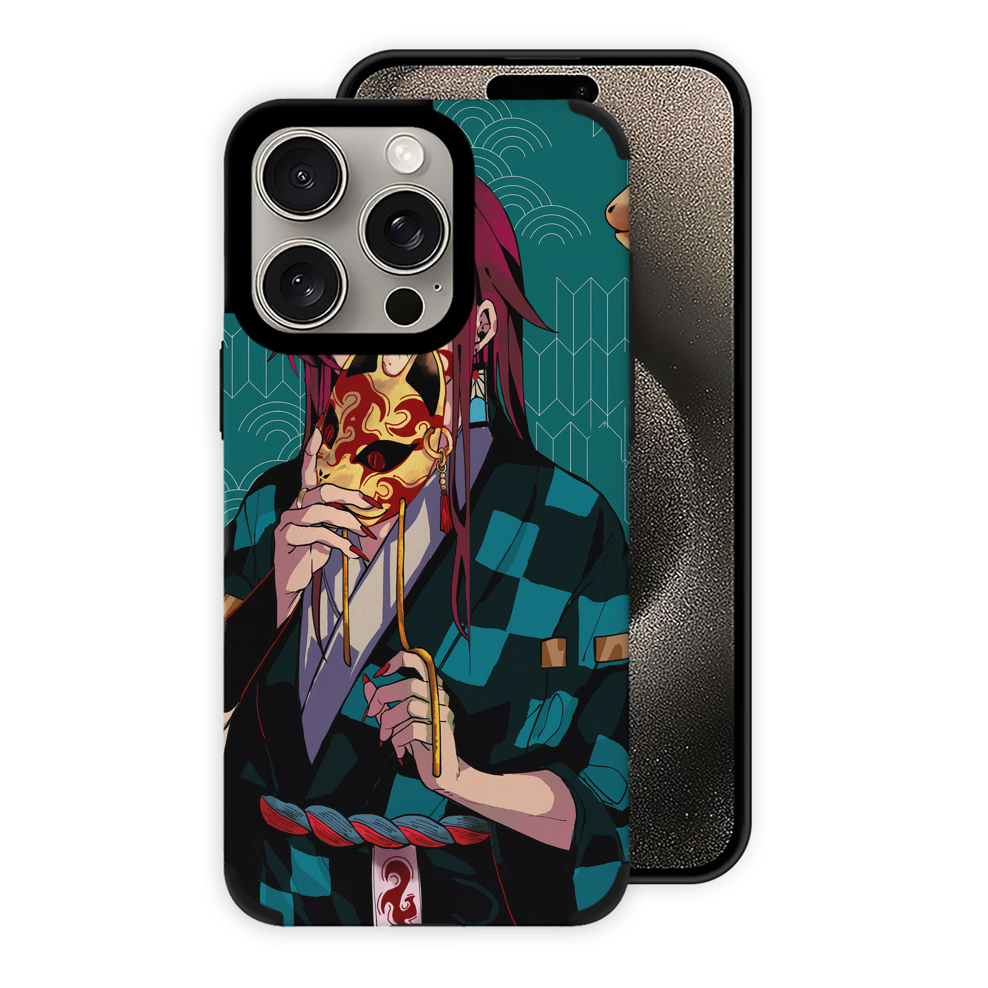 （画像用） 鬼滅の刃（きめつのやいば）竈門 炭治郎／かまど たんじろう Kamado Tanjirou 【iPhone15ProMax対応】 PUレザー スマホケース 耐衝撃＆黄変防止