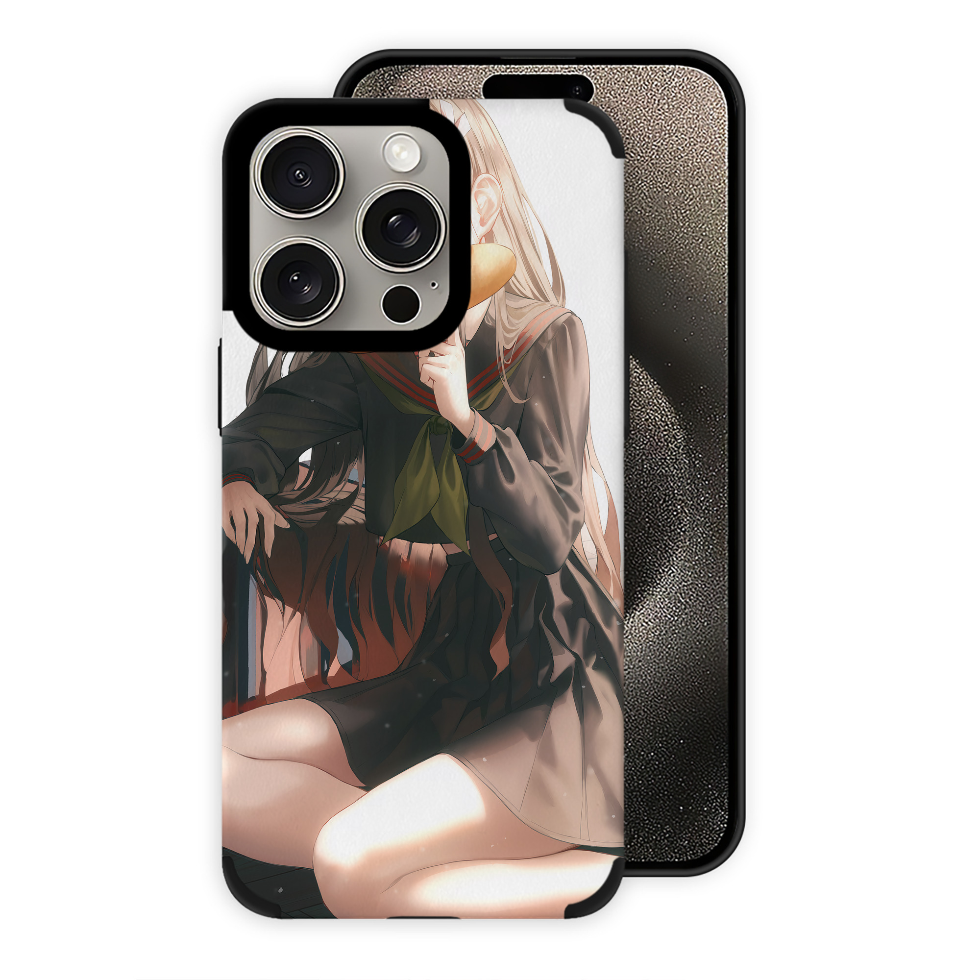 （画像用） 鬼滅の刃（きめつのやいば）竈門 禰󠄀豆子／かまど ねずこ Kamado Nezuko 【iPhone15ProMax対応】 PUレザー スマホケース 耐衝撃＆黄変防止