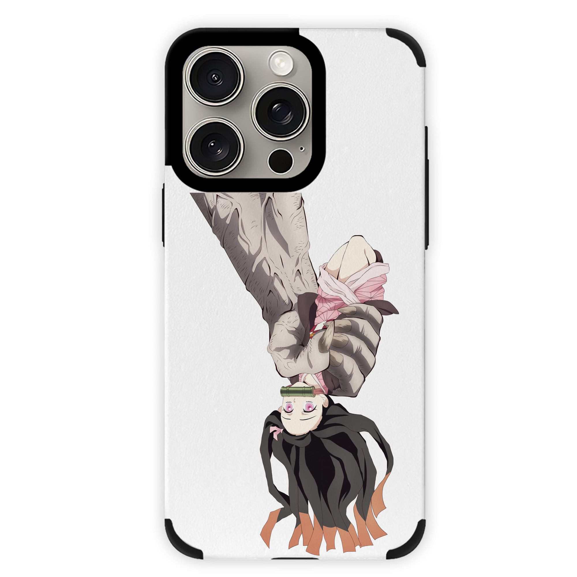 （画像用） 鬼滅の刃（きめつのやいば）竈門 禰󠄀豆子／かまど ねずこ Kamado Nezuko 【iPhone15ProMax対応】 PUレザー スマホケース 耐衝撃＆黄変防止