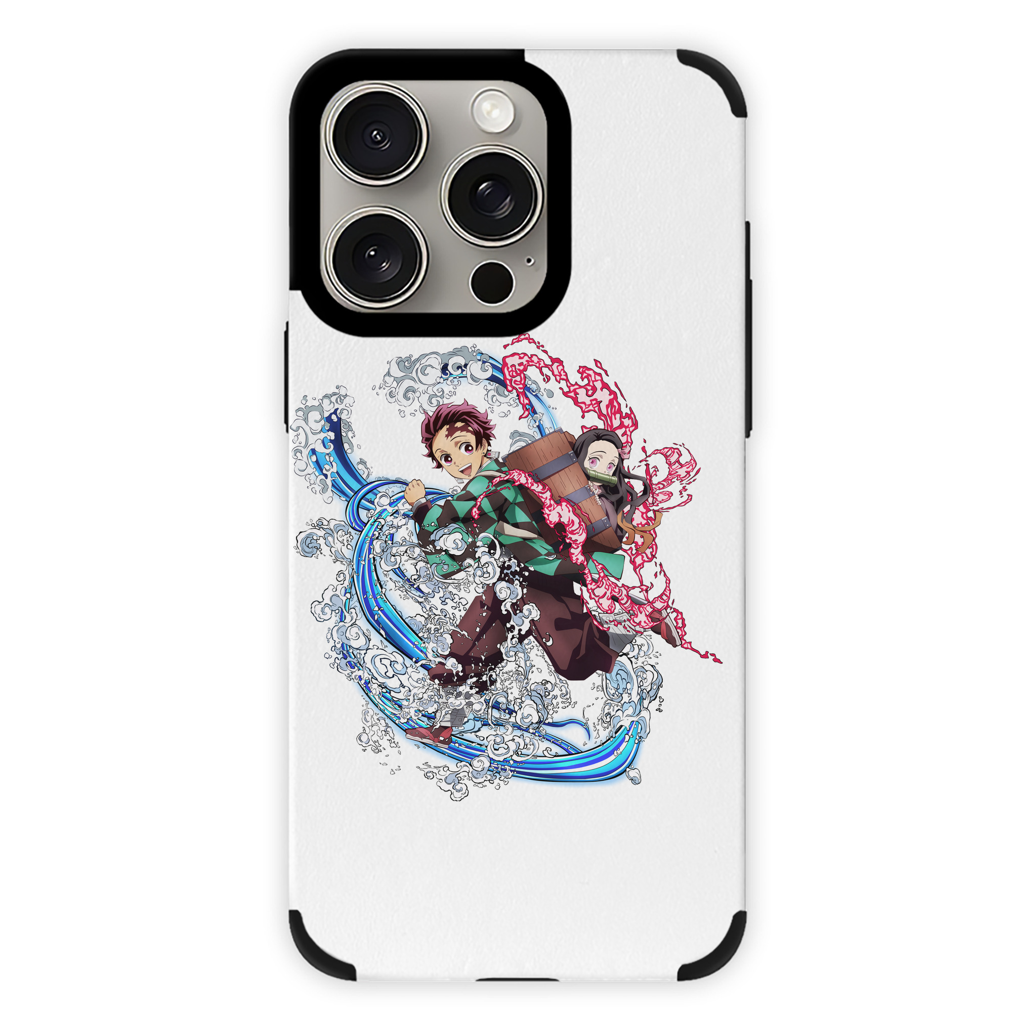（画像用） 鬼滅の刃（きめつのやいば）竈門 禰󠄀豆子／かまど ねずこ Kamado Nezuko 【iPhone15ProMax対応】 PUレザー スマホケース 耐衝撃＆黄変防止