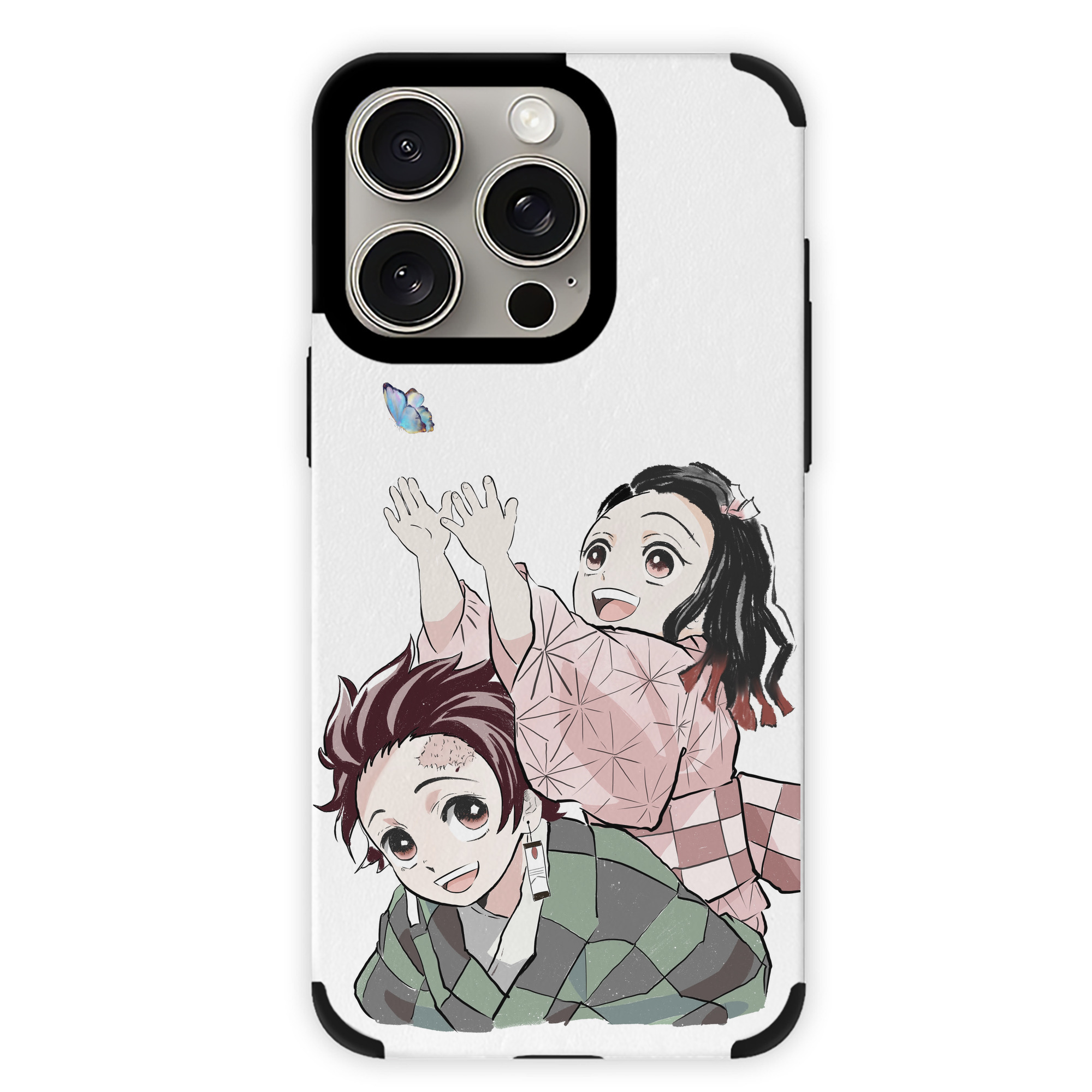 （画像用） 鬼滅の刃（きめつのやいば）竈門 禰󠄀豆子／かまど ねずこ Kamado Nezuko 【iPhone15ProMax対応】 PUレザー スマホケース 耐衝撃＆黄変防止