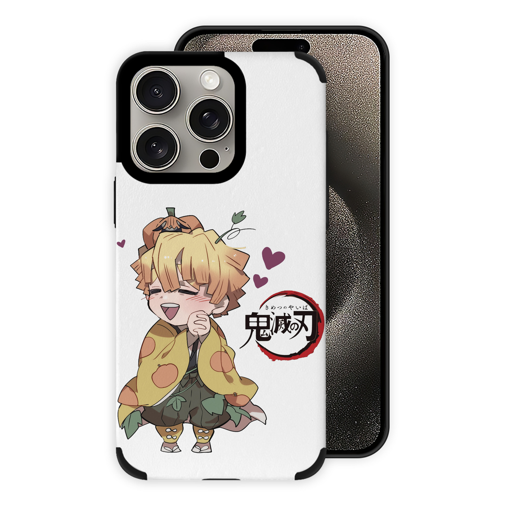 （画像用） 鬼滅の刃（きめつのやいば）我妻 善逸／あがつま ぜんいつ Agatsuma Zenitsu 【iPhone15ProMax対応】 PUレザー スマホケース 耐衝撃＆黄変防止