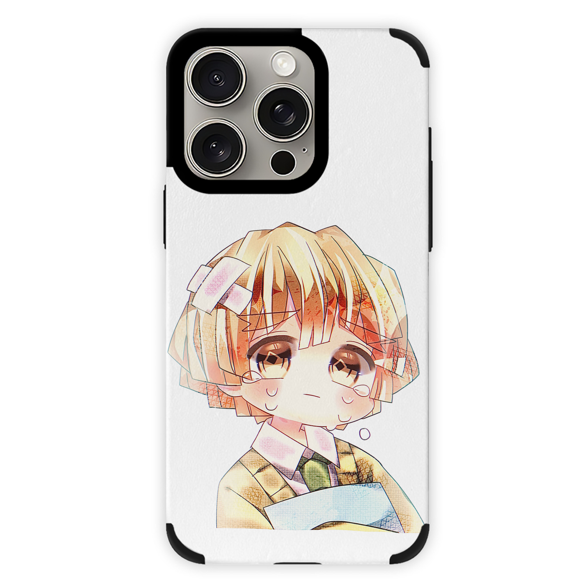 （画像用） 鬼滅の刃（きめつのやいば）我妻 善逸／あがつま ぜんいつ Agatsuma Zenitsu 【iPhone15ProMax対応】 PUレザー スマホケース 耐衝撃＆黄変防止