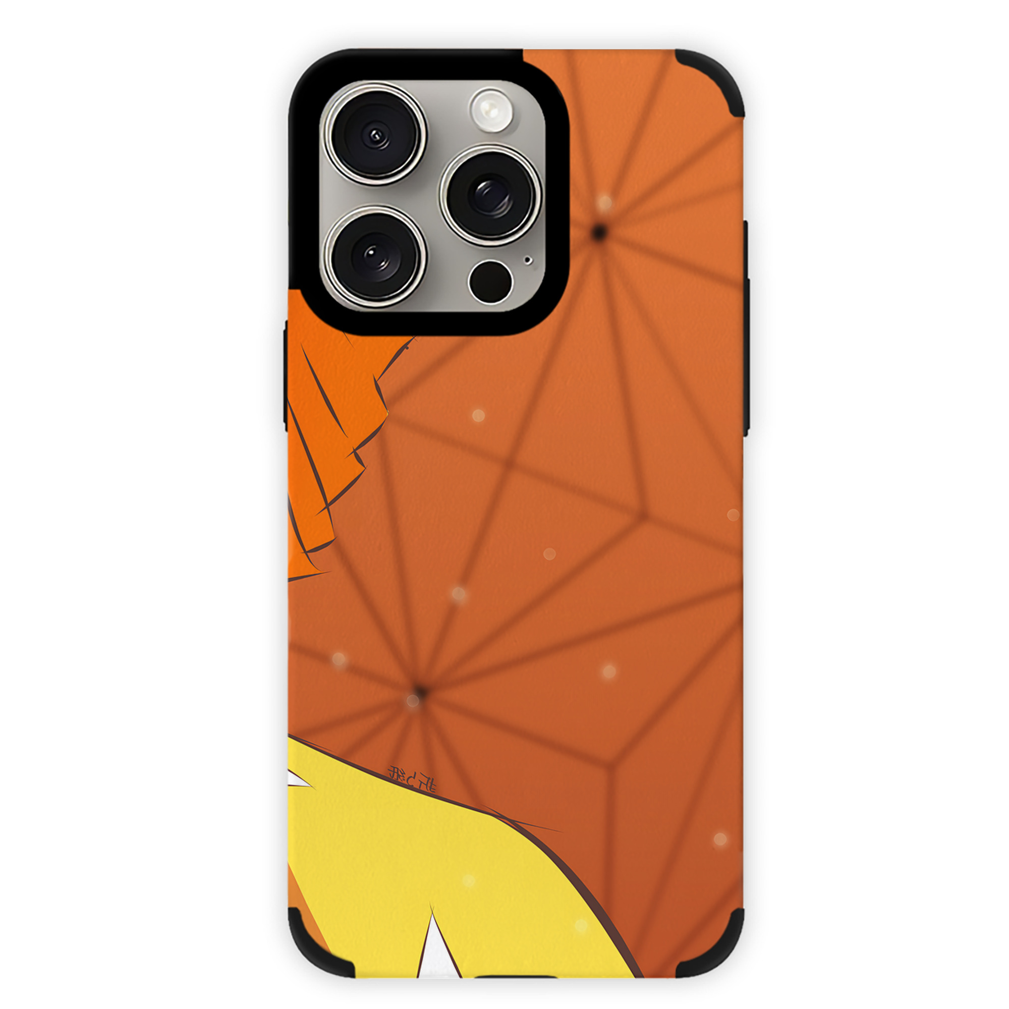 （画像用） 鬼滅の刃（きめつのやいば）我妻 善逸／あがつま ぜんいつ Agatsuma Zenitsu 【iPhone15ProMax対応】 PUレザー スマホケース 耐衝撃＆黄変防止