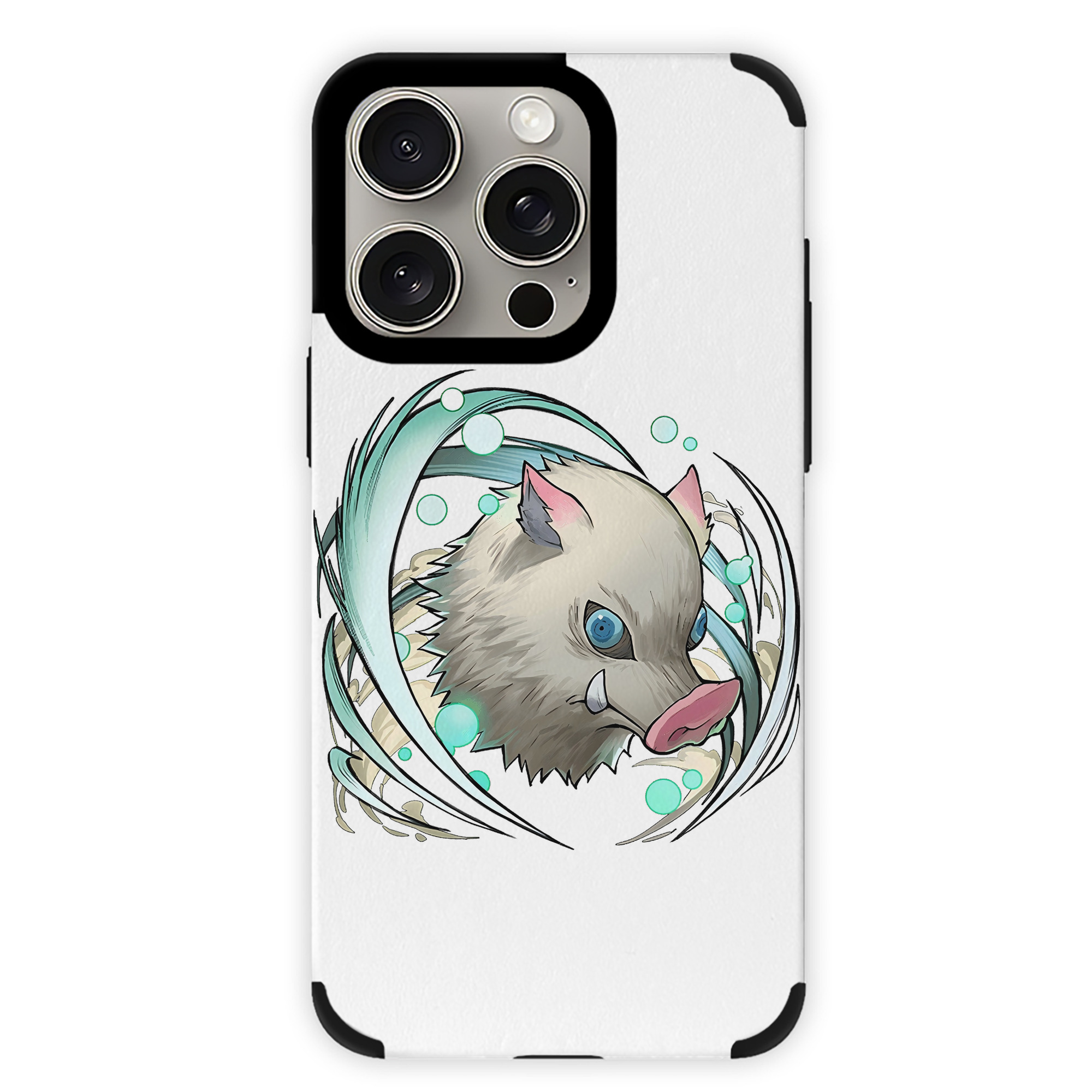 （画像用） 鬼滅の刃（きめつのやいば）嘴平 伊之助／はしびら いのすけ Hashibira Inosuke 【iPhone15ProMax対応】 PUレザー スマホケース 耐衝撃＆黄変防止