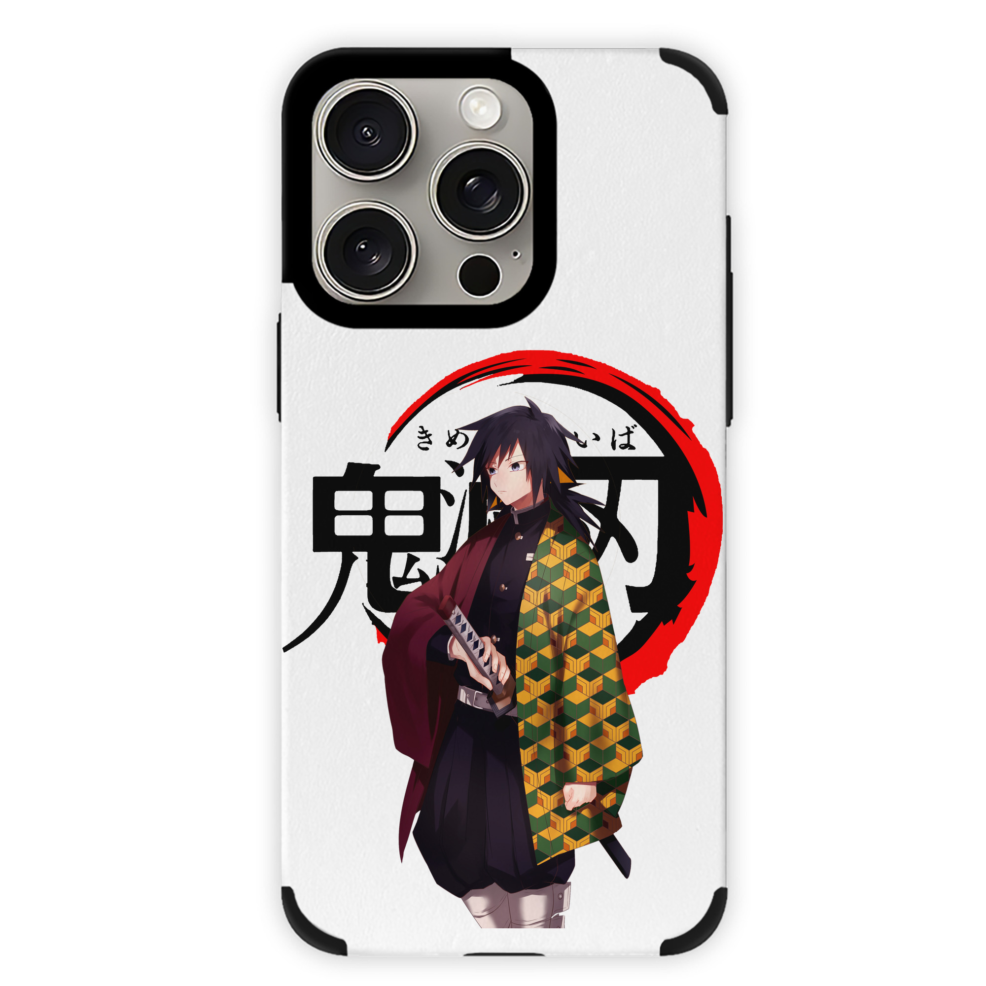 （画像用） 鬼滅の刃（きめつのやいば）水柱-冨岡 義勇／とみおか ぎゆう Tomioka Giyuu 【iPhone15ProMax対応】 PUレザー スマホケース 耐衝撃＆黄変防止