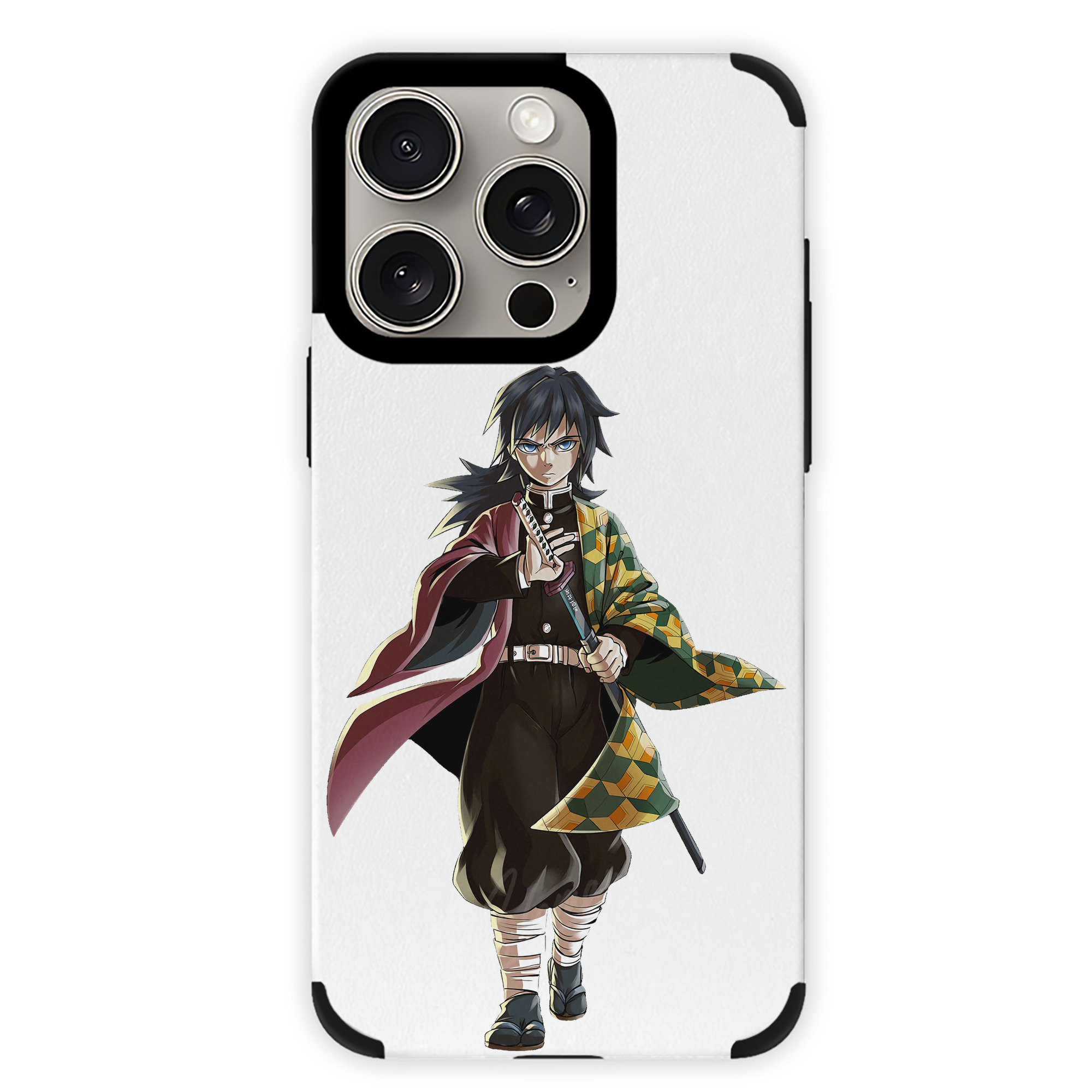 （画像用） 鬼滅の刃（きめつのやいば）水柱-冨岡 義勇／とみおか ぎゆう Tomioka Giyuu 【iPhone15ProMax対応】 PUレザー スマホケース 耐衝撃＆黄変防止