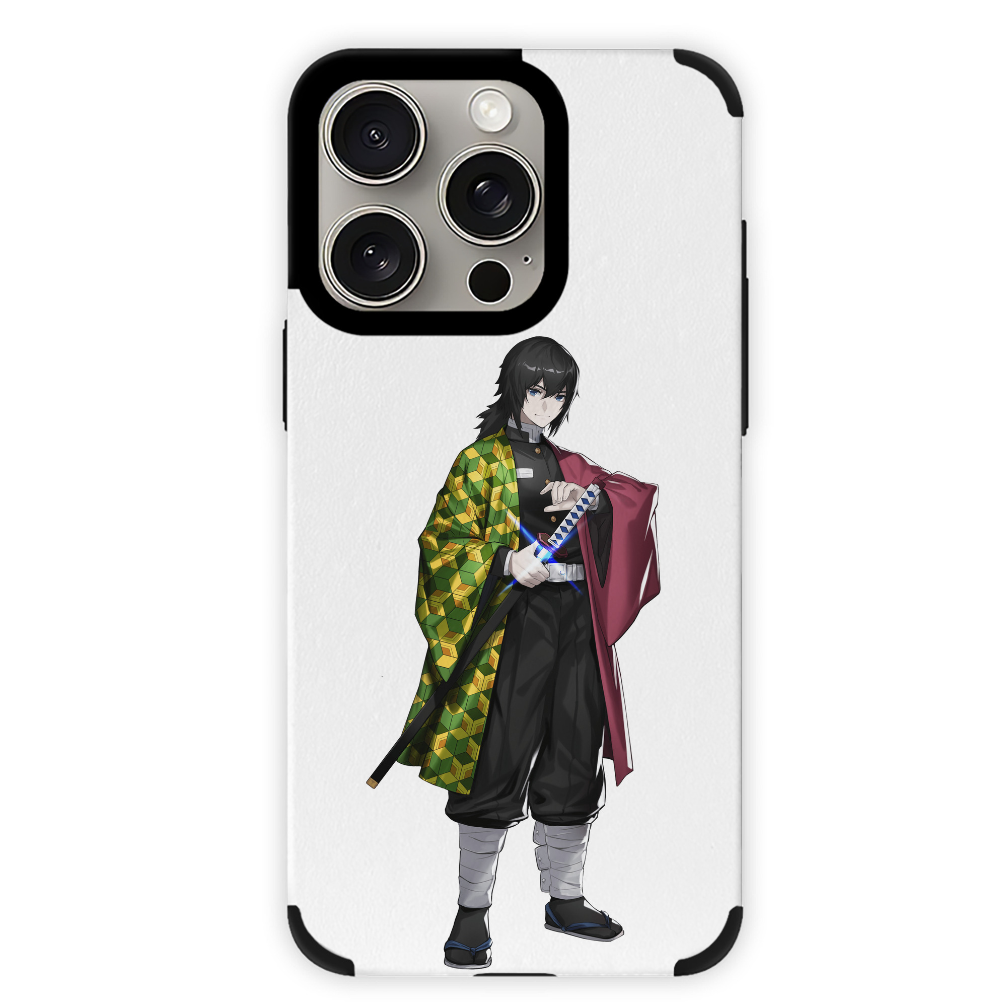 （画像用） 鬼滅の刃（きめつのやいば）水柱-冨岡 義勇／とみおか ぎゆう Tomioka Giyuu 【iPhone15ProMax対応】 PUレザー スマホケース 耐衝撃＆黄変防止