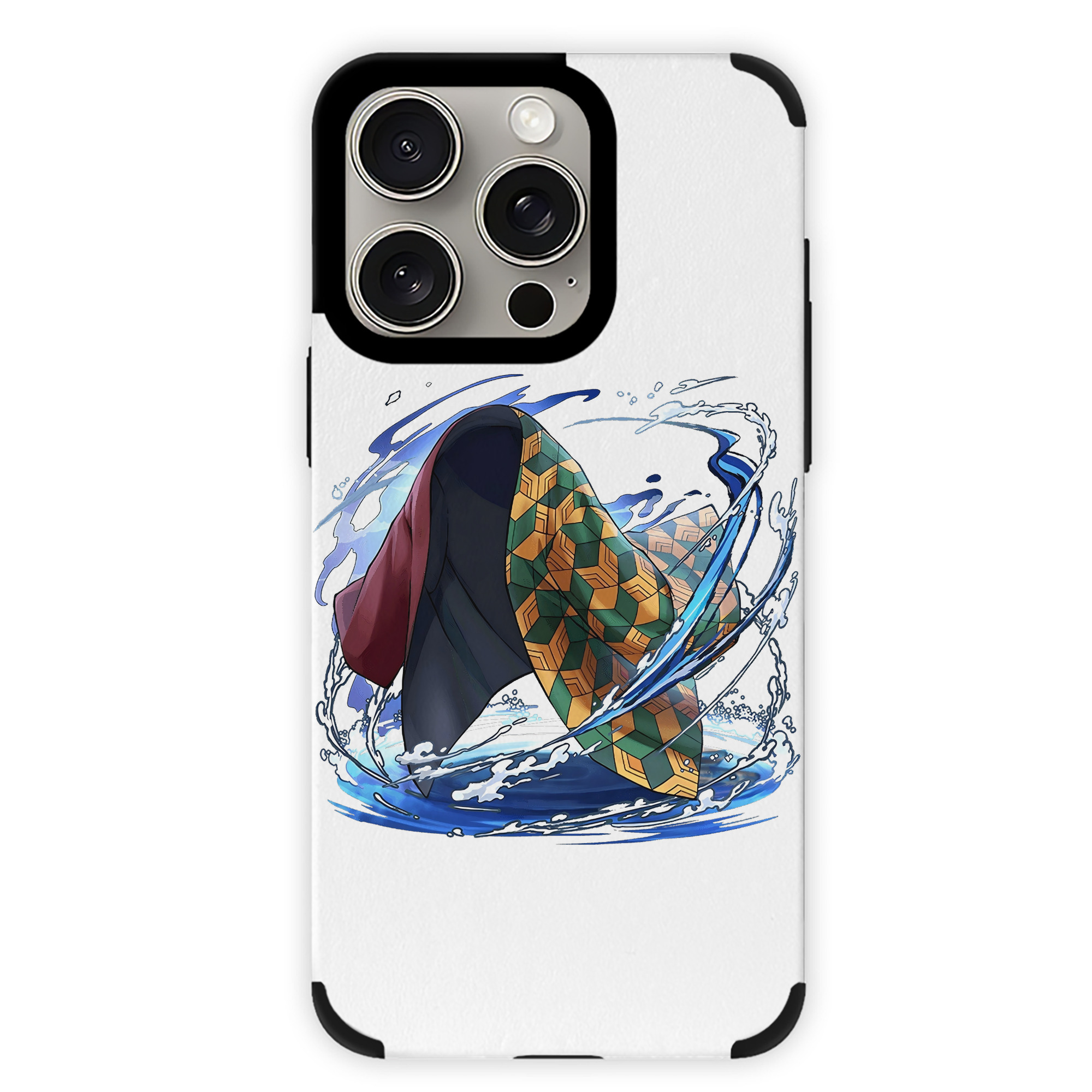 （画像用） 鬼滅の刃（きめつのやいば）水柱-冨岡 義勇／とみおか ぎゆう Tomioka Giyuu 【iPhone15ProMax対応】 PUレザー スマホケース 耐衝撃＆黄変防止