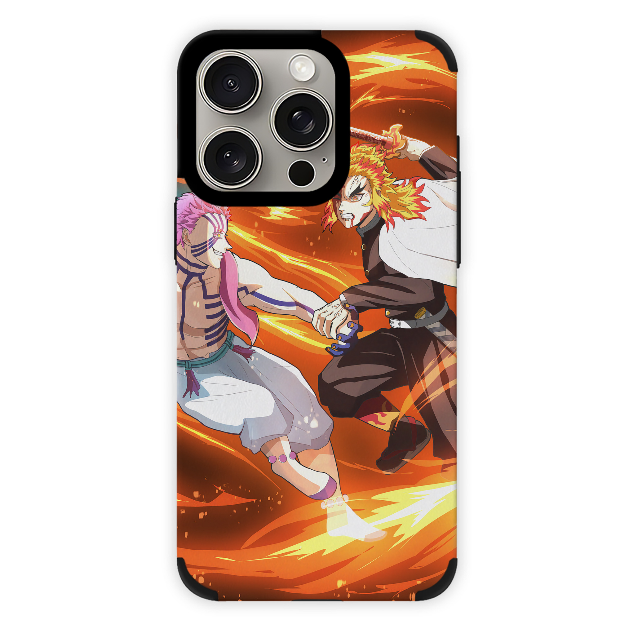 （画像用） 炎柱-煉󠄁獄 杏寿郎／れんごく きょうじゅろう Rengoku Kyoujurou 【iPhone15ProMax対応】 PUレザー スマホケース 耐衝撃＆黄変防止