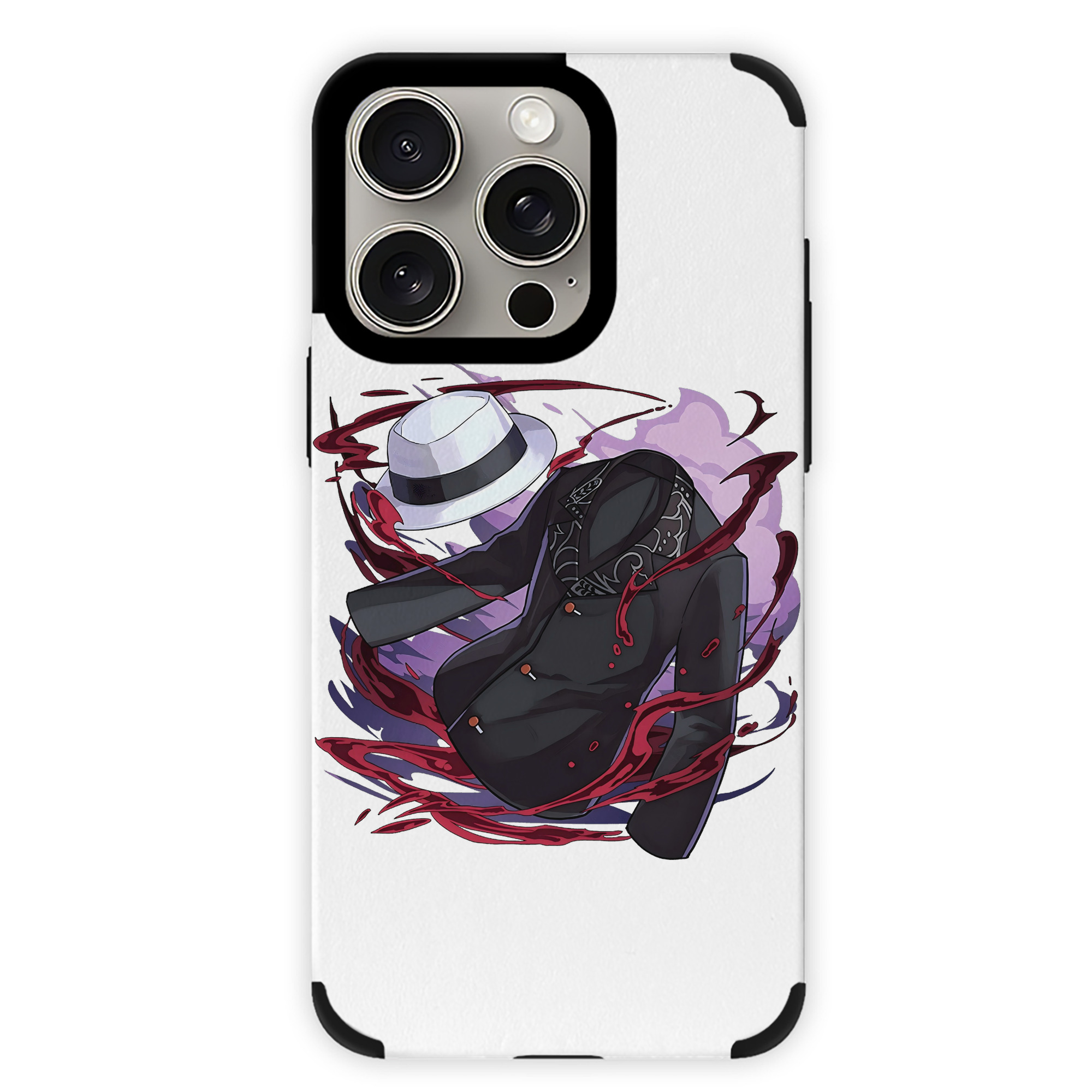 （画像用） 鬼滅の刃（きめつのやいば）鬼舞辻 無惨／きぶつじ むざん Kibutsuji Muzan 【iPhone15ProMax対応】 PUレザー スマホケース 耐衝撃＆黄変防止
