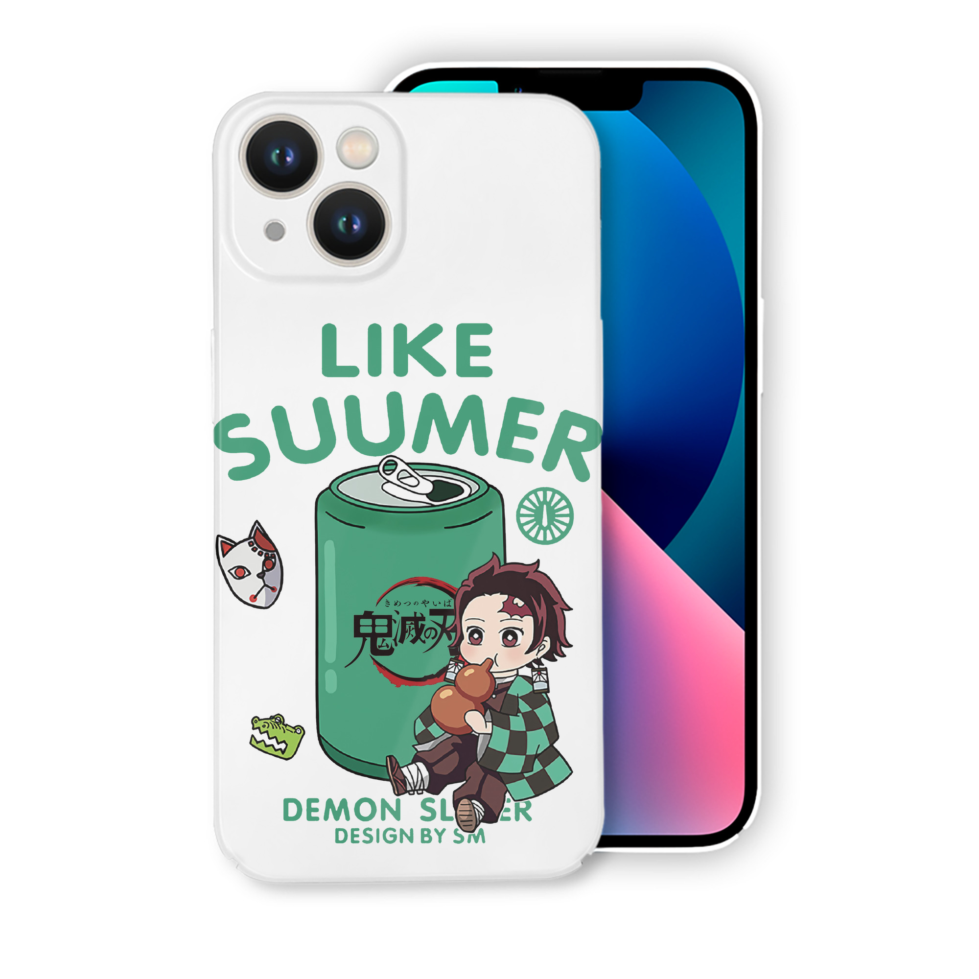 （画像用） 鬼滅の刃 竈門 炭治郎／かまど たんじろう Kamado Tanjirou 【iPhone 14シリーズ対応】ハードケース