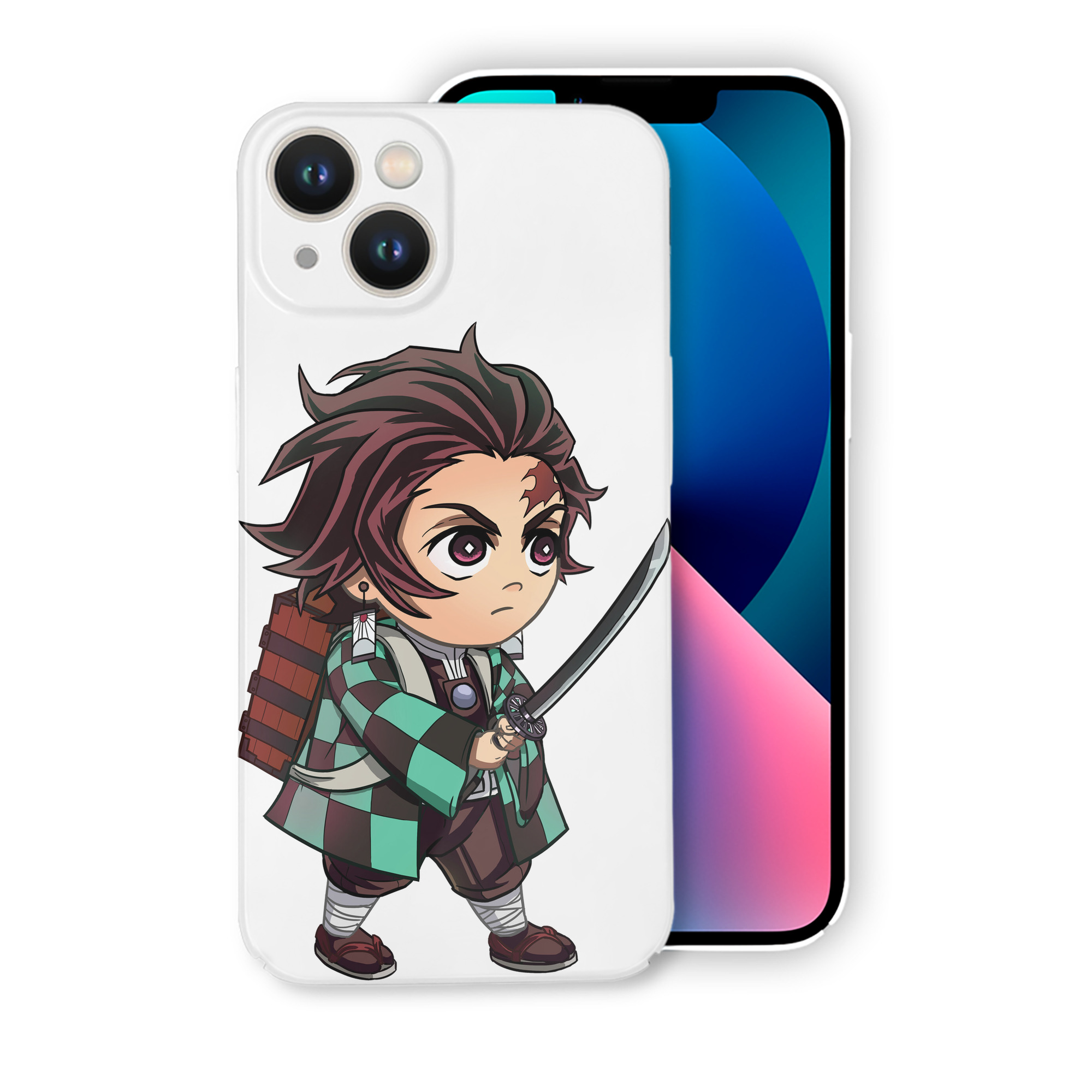 （画像用） 鬼滅の刃 竈門 炭治郎／かまど たんじろう Kamado Tanjirou 【iPhone 14シリーズ対応】ハードケース