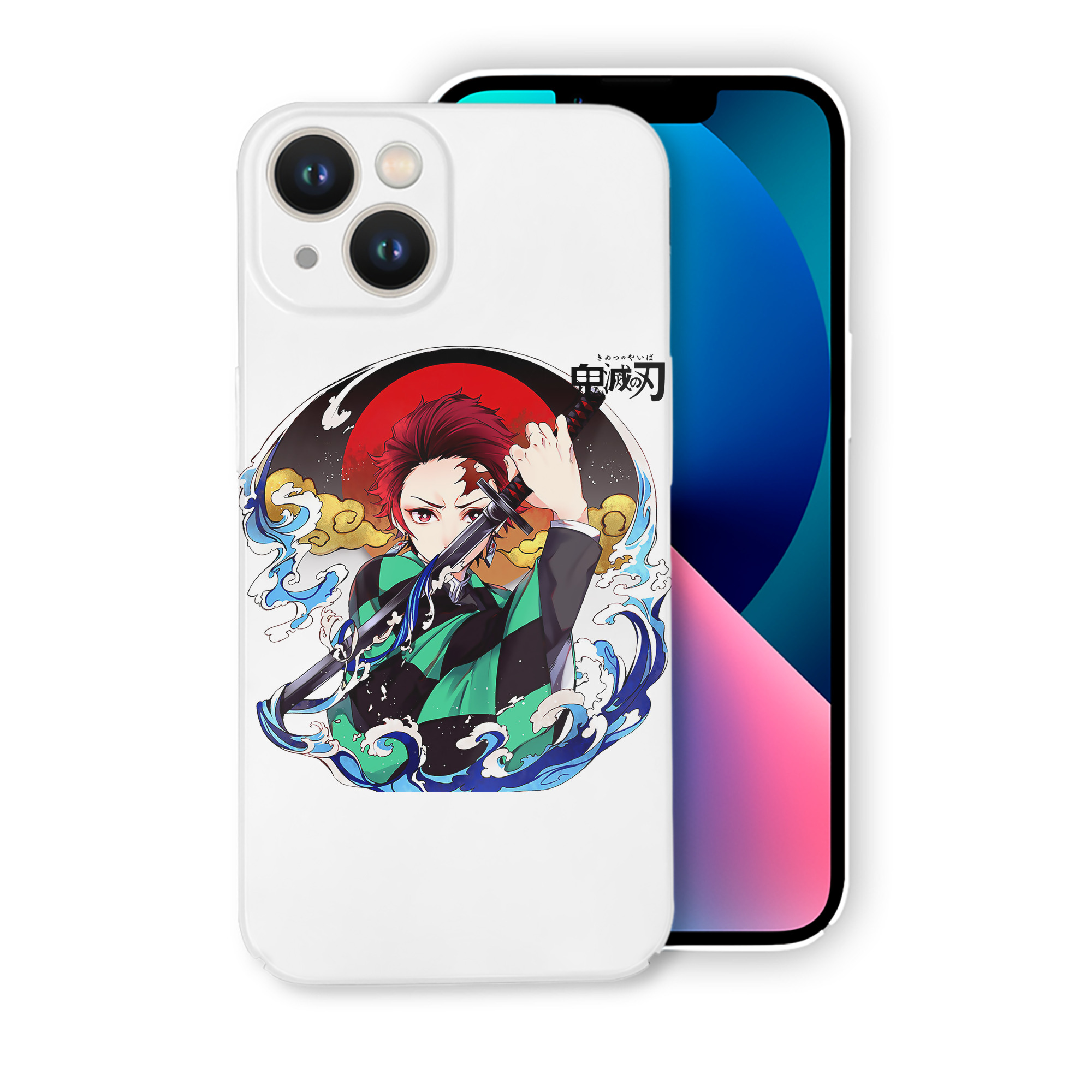 （画像用） 鬼滅の刃 竈門 炭治郎／かまど たんじろう Kamado Tanjirou 【iPhone 14シリーズ対応】ハードケース
