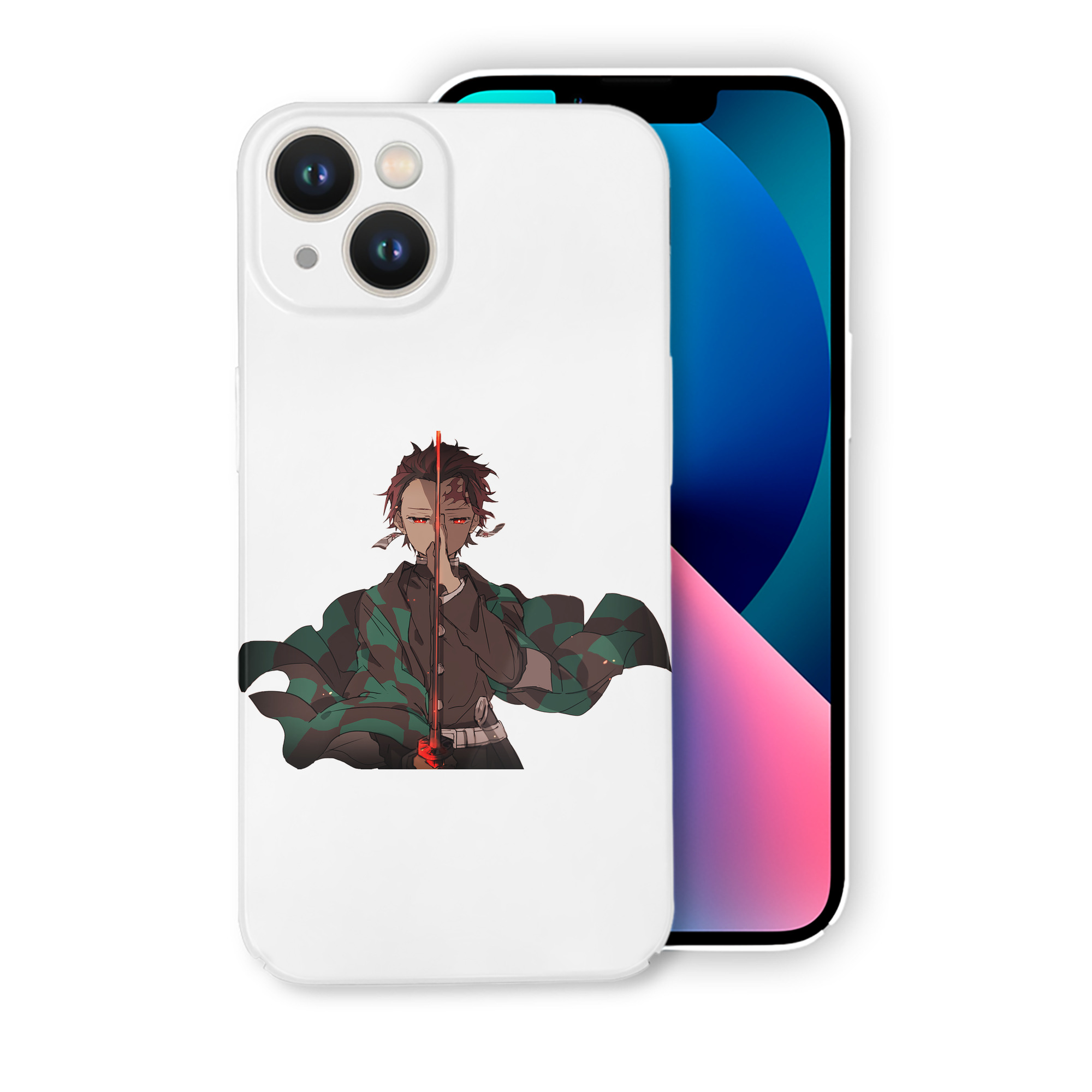 （画像用） 鬼滅の刃 竈門 炭治郎／かまど たんじろう Kamado Tanjirou 【iPhone 14シリーズ対応】ハードケース
