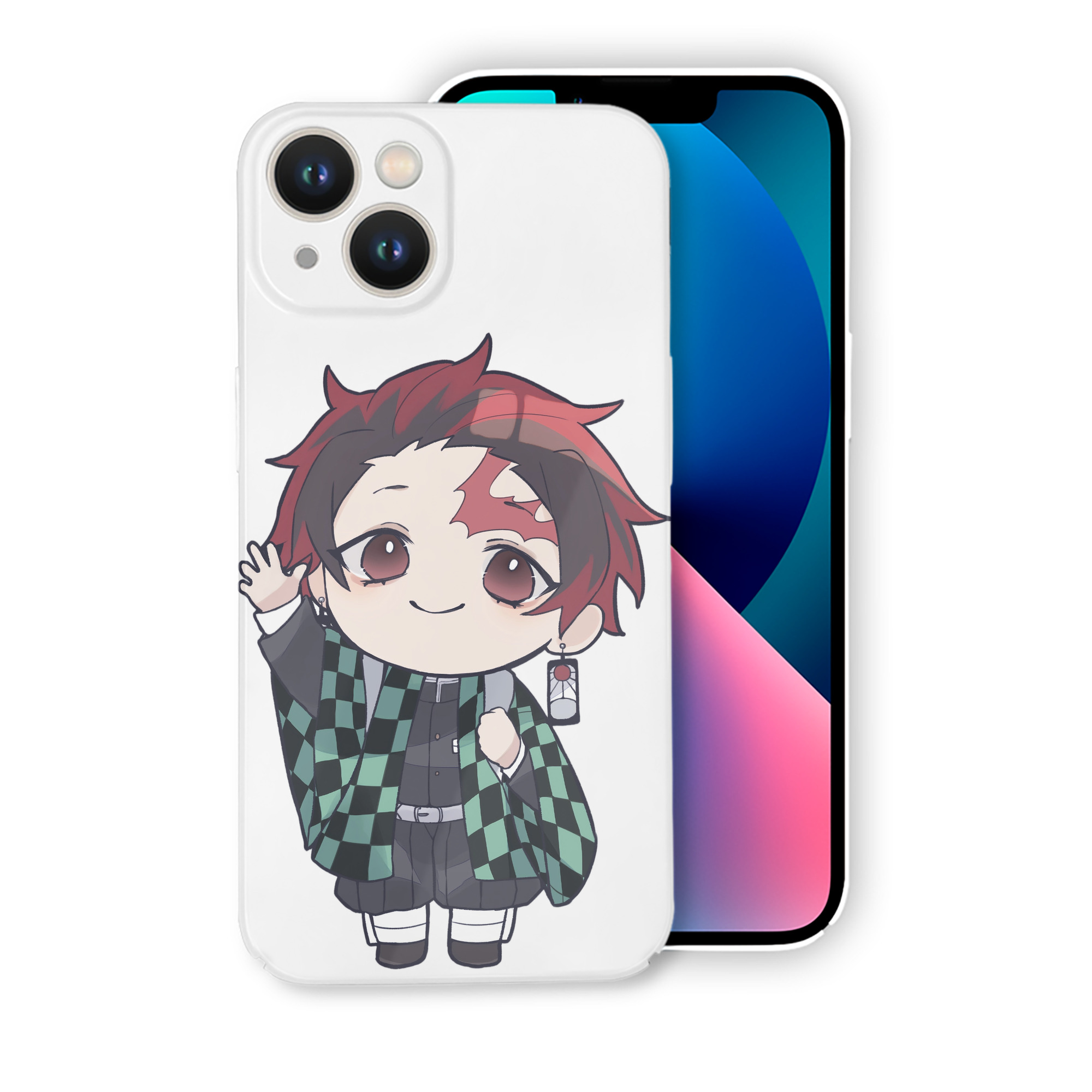 （画像用） 鬼滅の刃 竈門 炭治郎／かまど たんじろう Kamado Tanjirou 【iPhone 14シリーズ対応】ハードケース