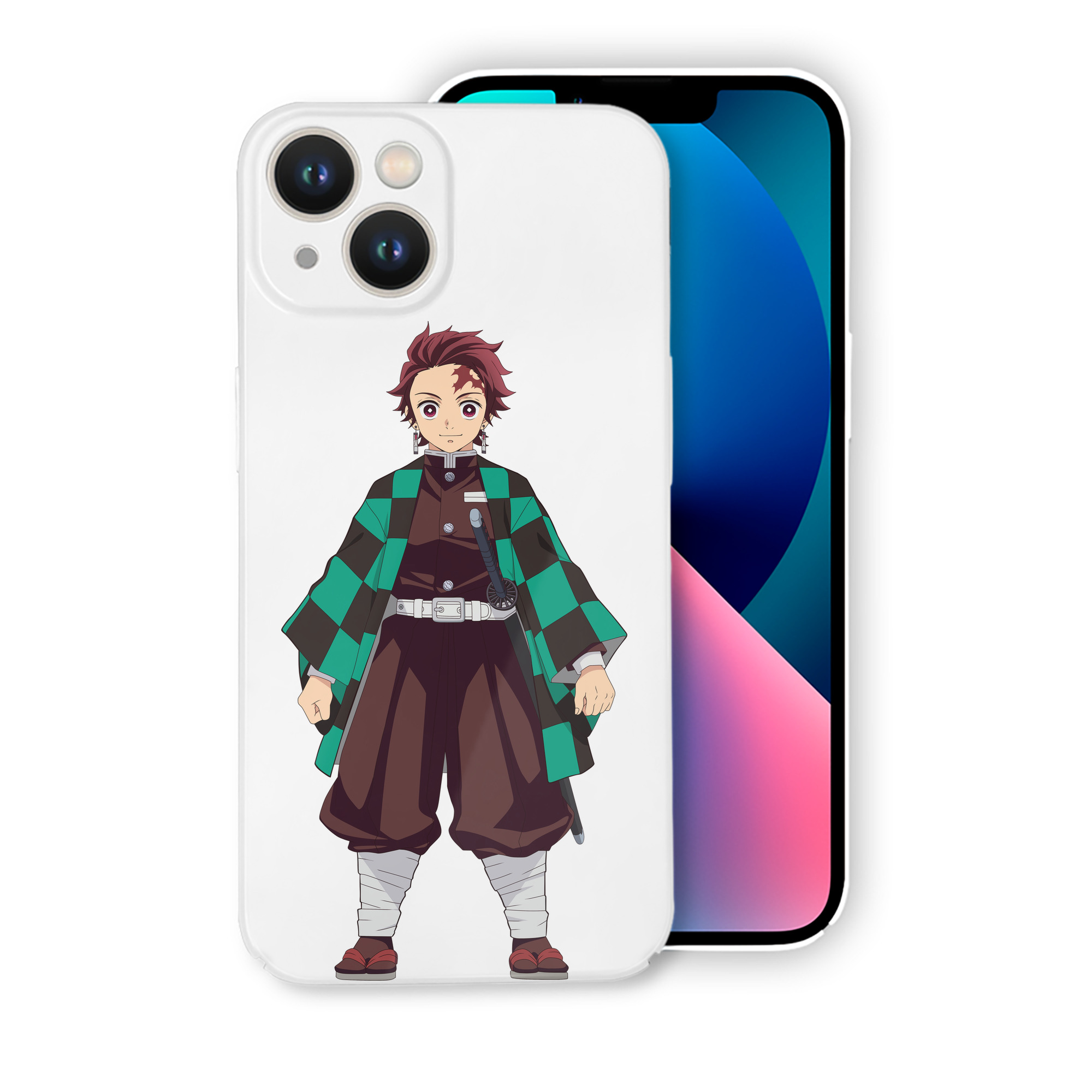 （画像用） 鬼滅の刃 竈門 炭治郎／かまど たんじろう Kamado Tanjirou 【iPhone 14シリーズ対応】ハードケース