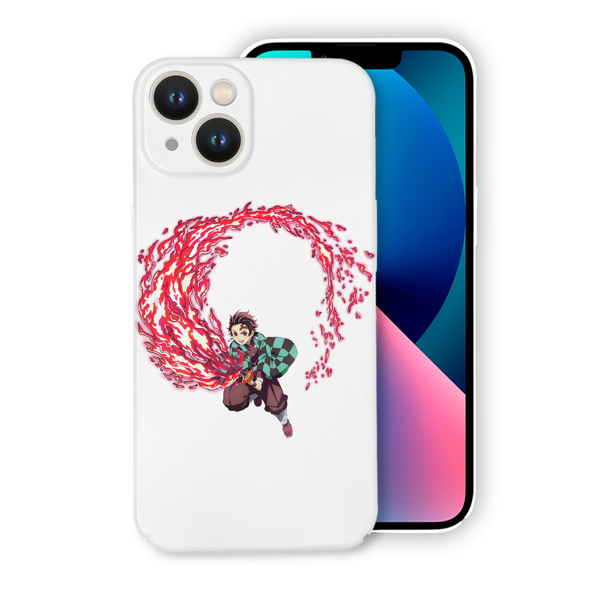 （画像用） 鬼滅の刃 竈門 炭治郎／かまど たんじろう Kamado Tanjirou 【iPhone 14シリーズ対応】ハードケース
