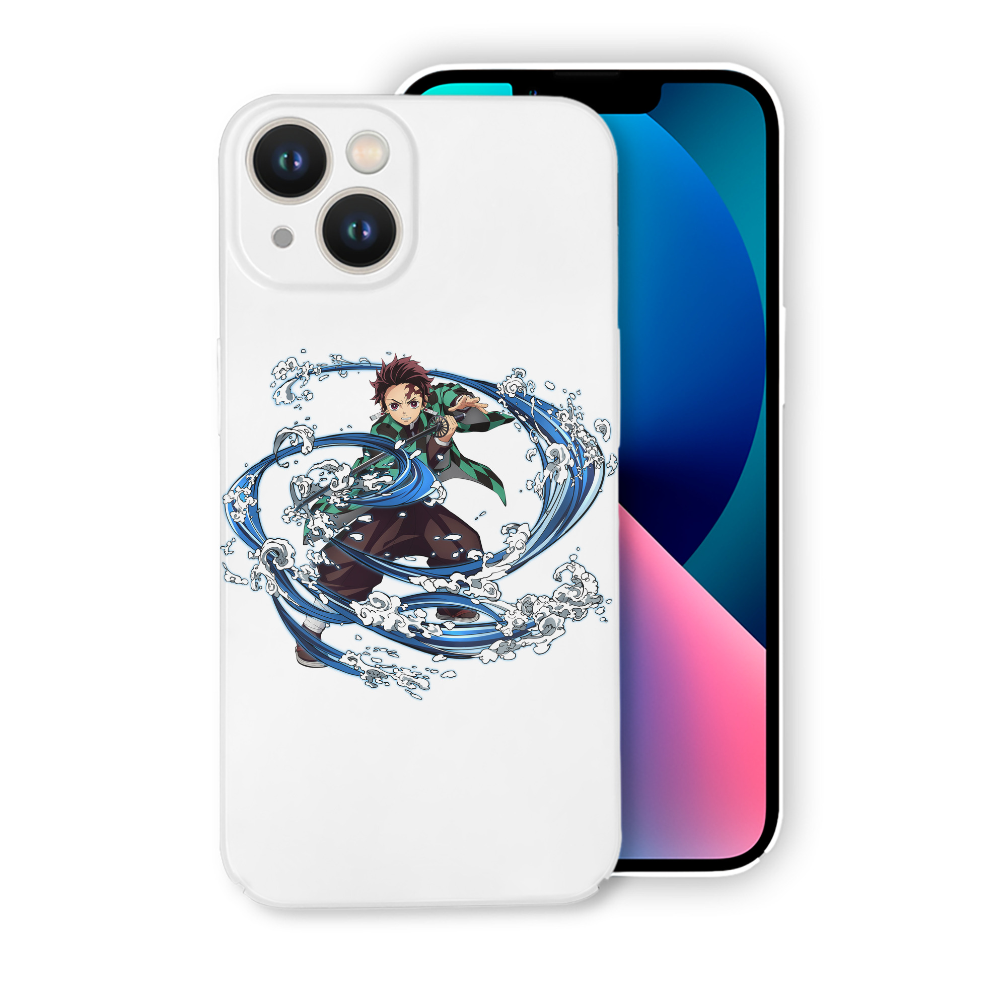 （画像用） 鬼滅の刃 竈門 炭治郎／かまど たんじろう Kamado Tanjirou 【iPhone 14シリーズ対応】ハードケース