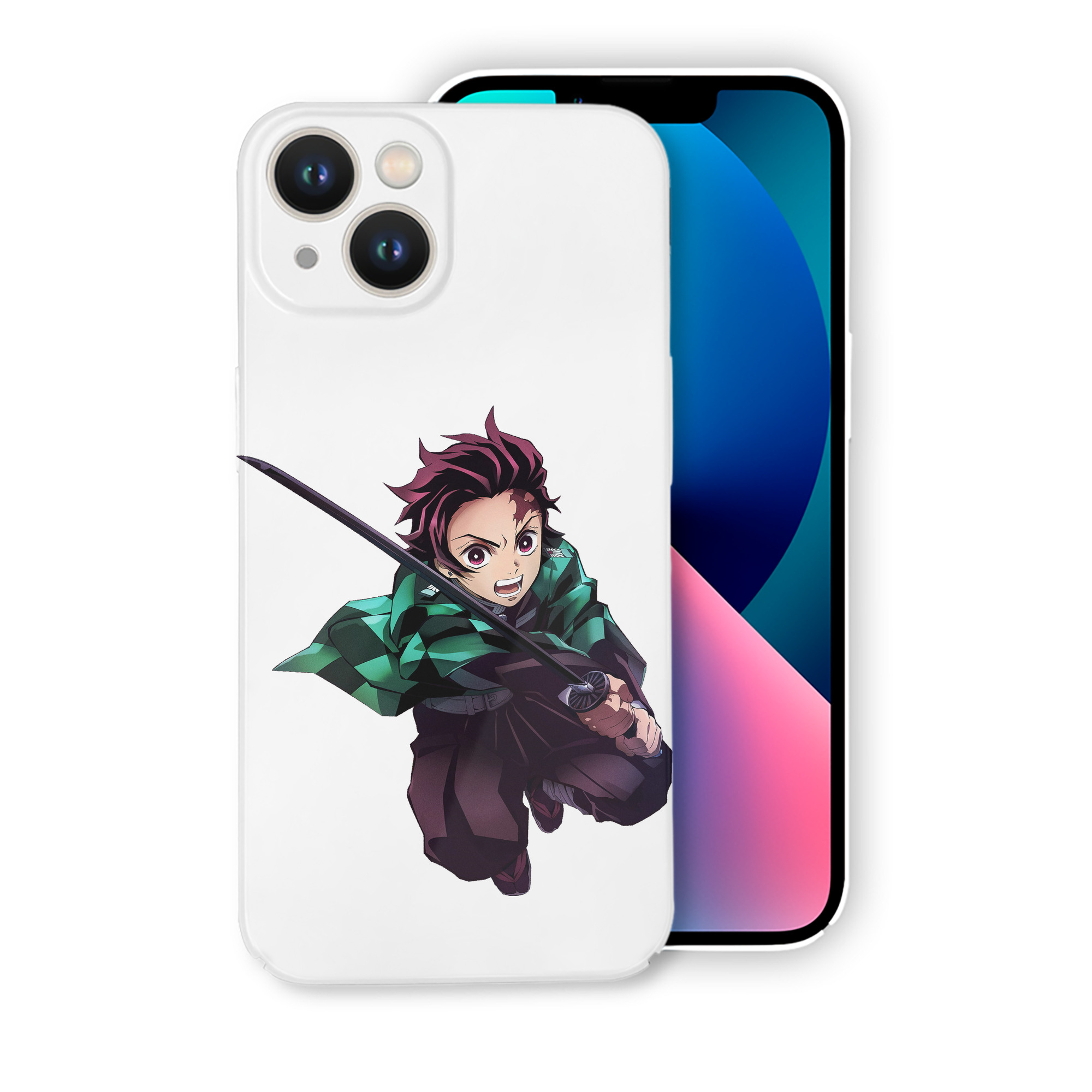 （画像用） 鬼滅の刃 竈門 炭治郎／かまど たんじろう Kamado Tanjirou 【iPhone 14シリーズ対応】ハードケース