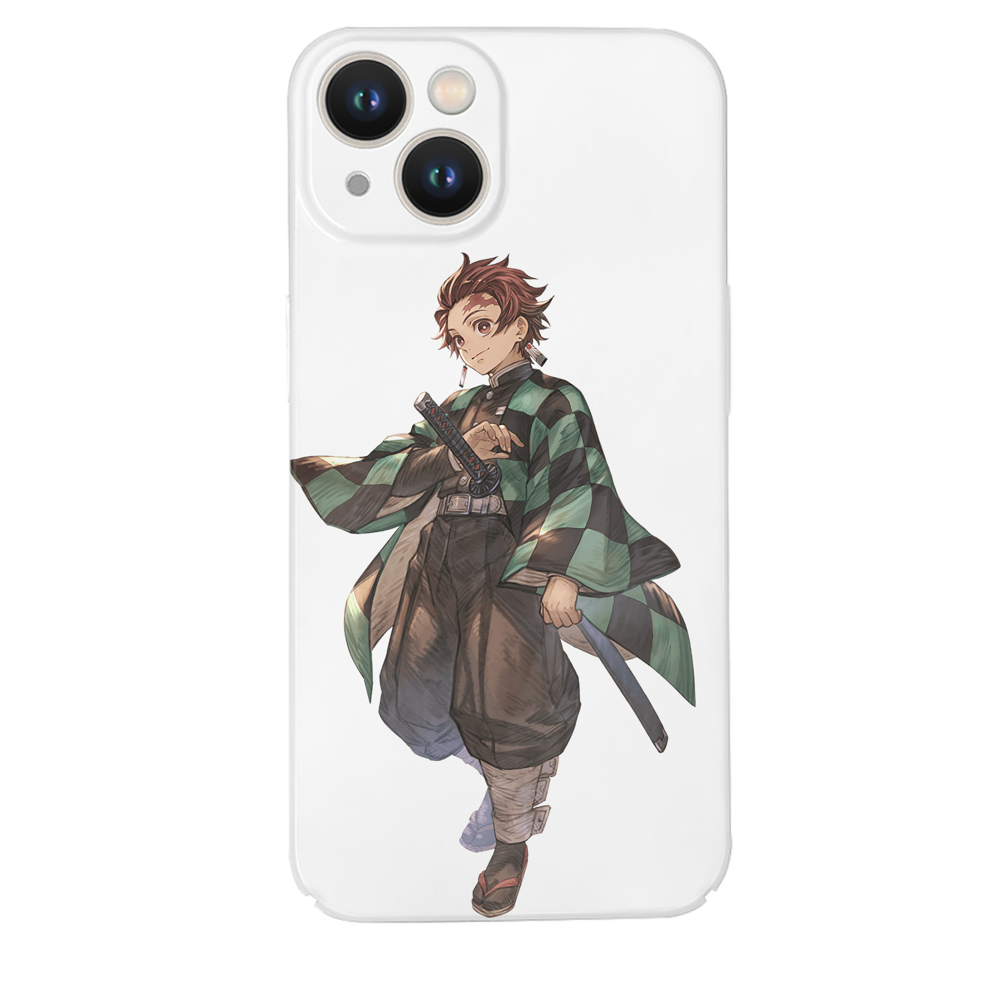 （画像用） 鬼滅の刃 竈門 炭治郎／かまど たんじろう Kamado Tanjirou 【iPhone 14シリーズ対応】ハードケース