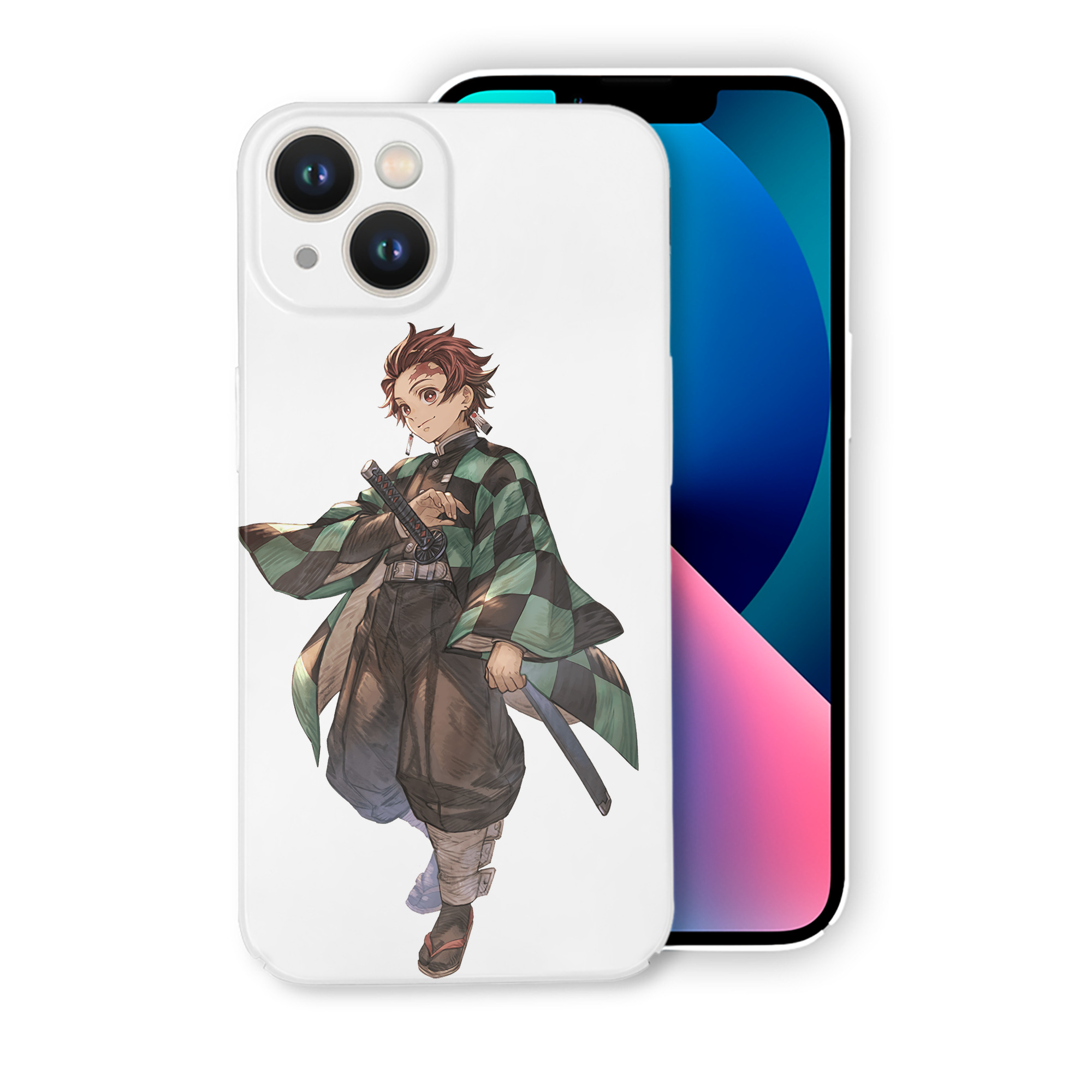 （画像用） 鬼滅の刃 竈門 炭治郎／かまど たんじろう Kamado Tanjirou 【iPhone 14シリーズ対応】ハードケース