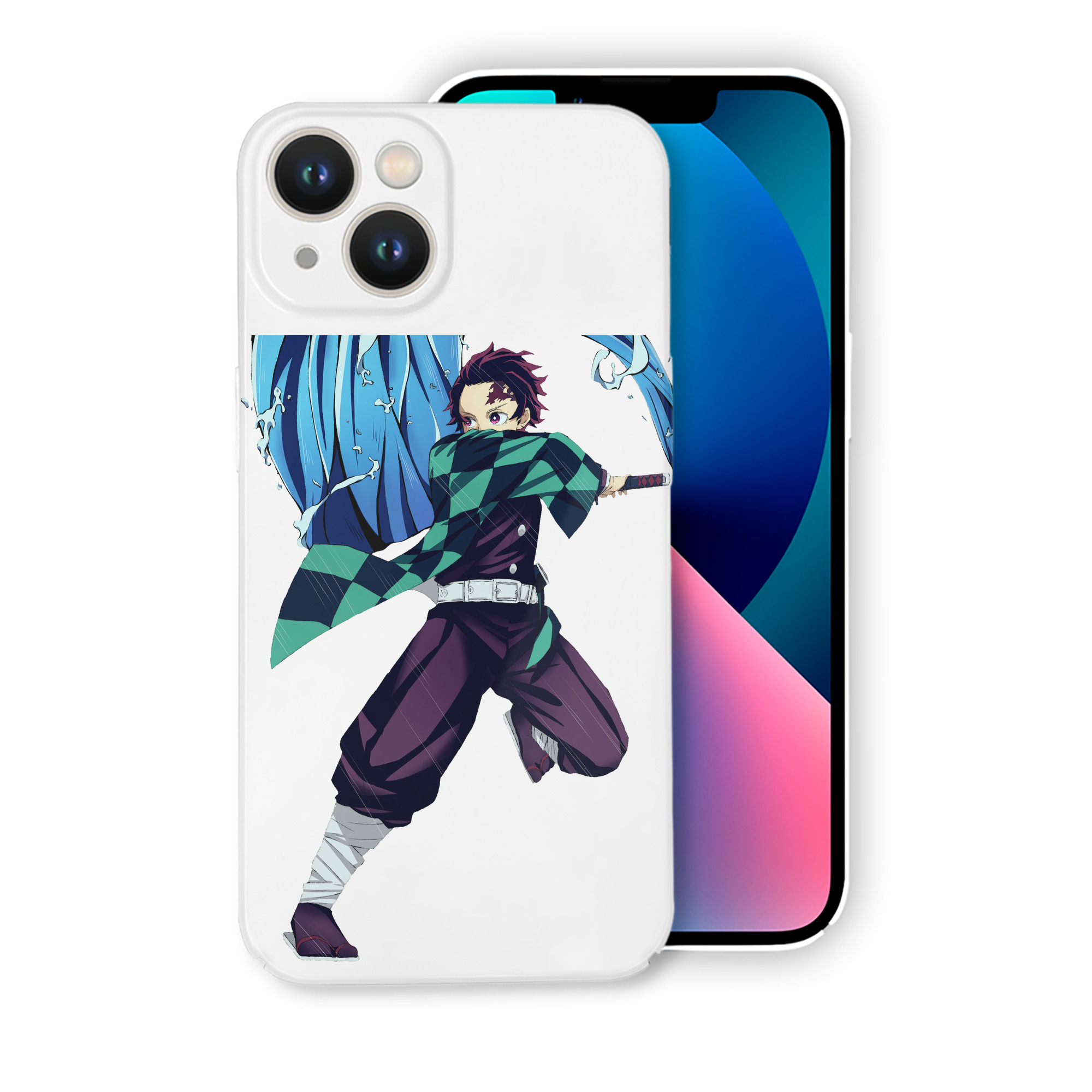（画像用） 鬼滅の刃 竈門 炭治郎／かまど たんじろう Kamado Tanjirou 【iPhone 14シリーズ対応】ハードケース